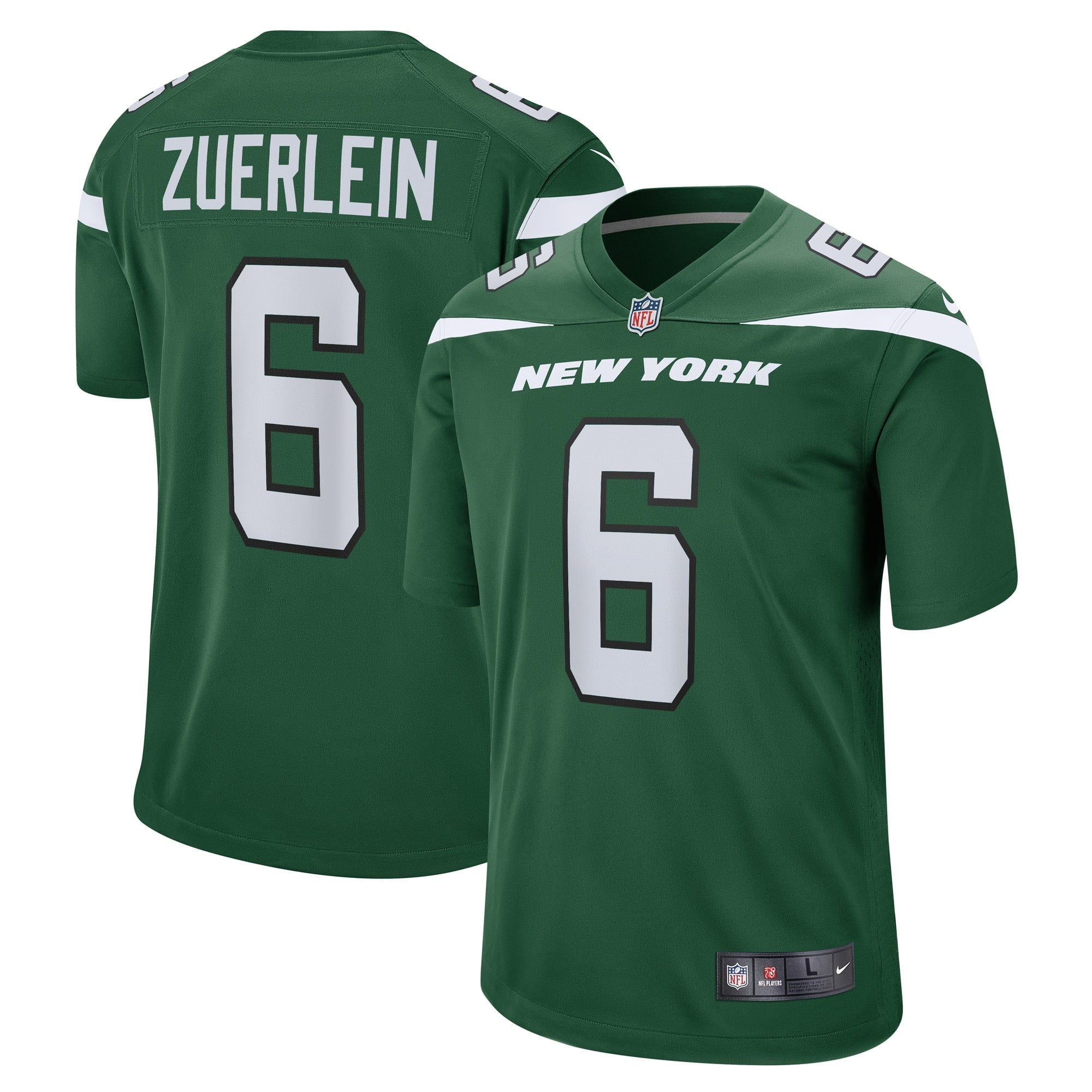 Men s Nike Greg Zuerlein Gotham Green New York Jets Game Player Jersey