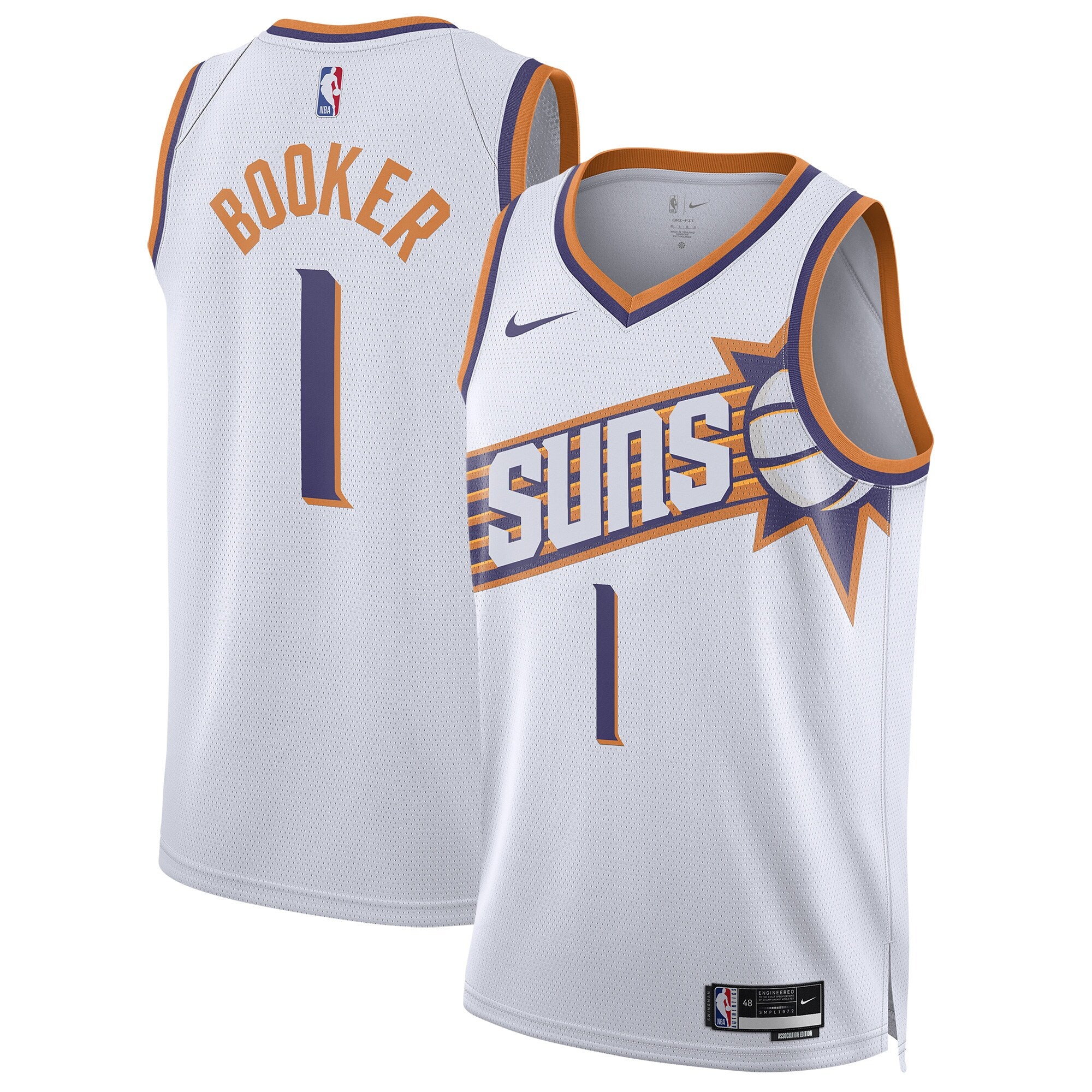 Devin Booker Phoenix Suns Nike Unisex Swingman Performance Jersey - Association Edition - White