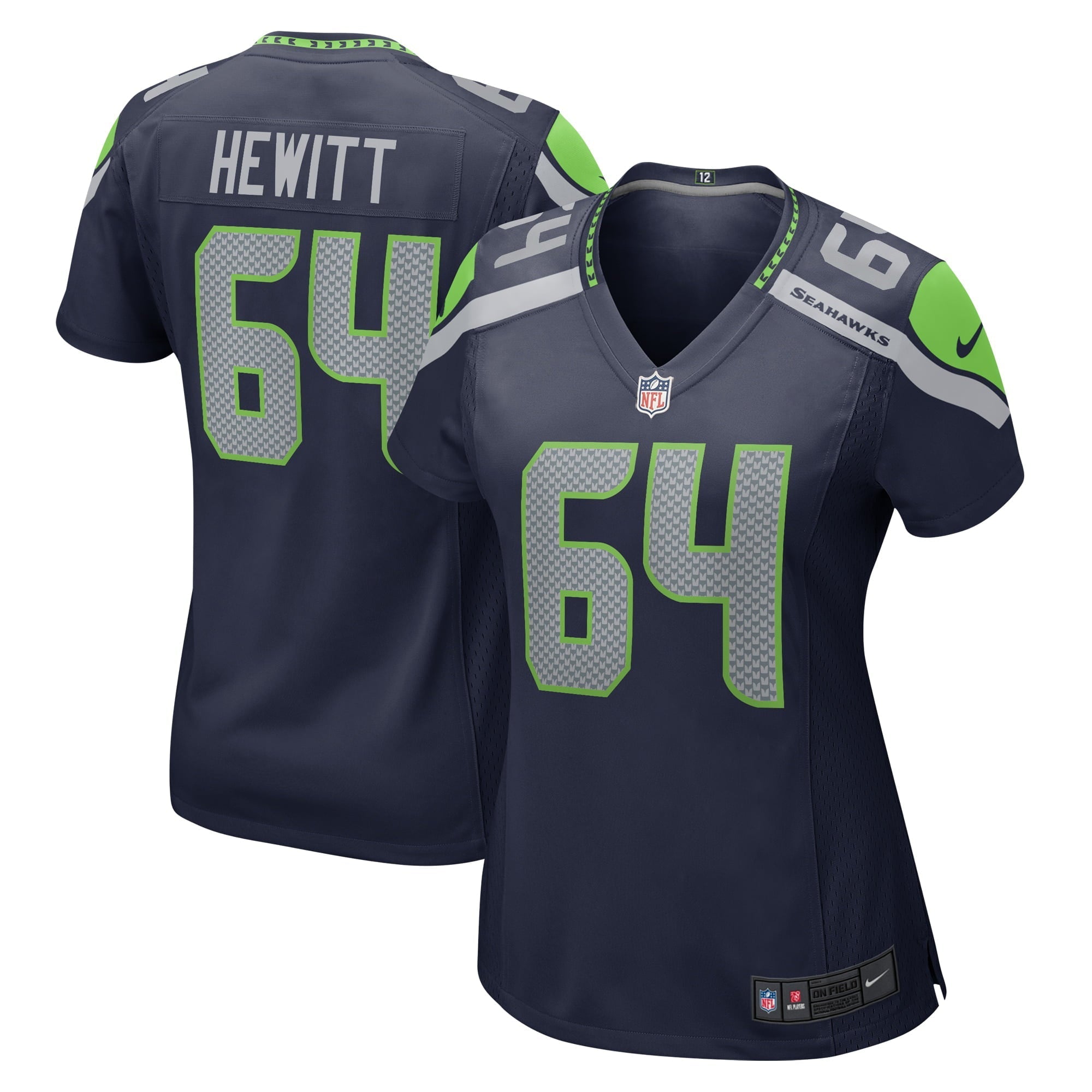Women s Nike Jarrod Hewitt College Navy Seattle Seahawks Home Game Player Jersey
