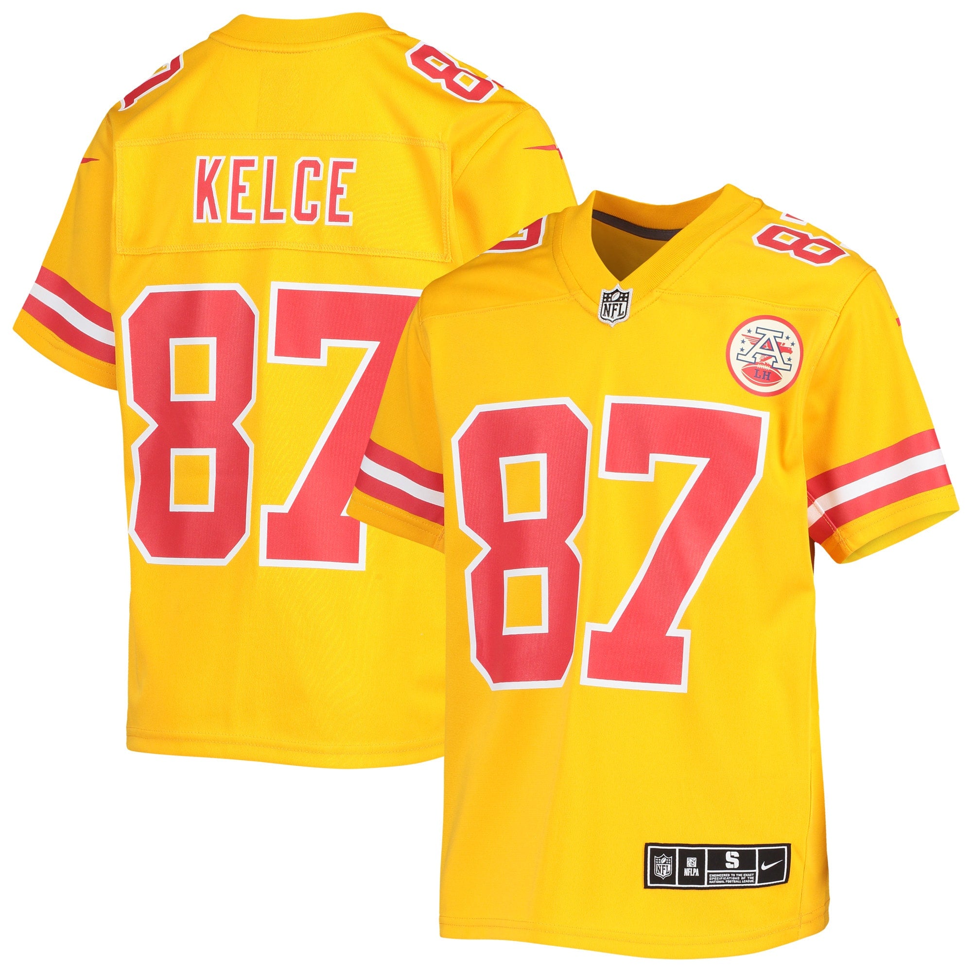 Travis Kelce Kansas City Chiefs Nike Youth Inverted Team Game Jersey   Gold