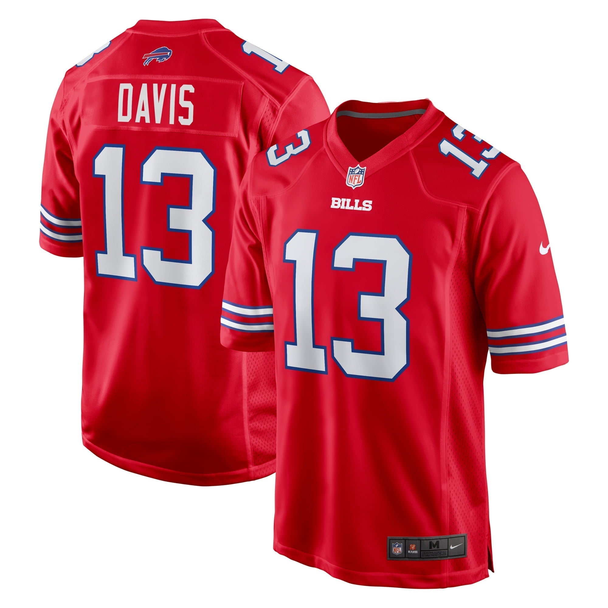 Men s Nike Gabe Davis Red Buffalo Bills Alternate Game Jersey