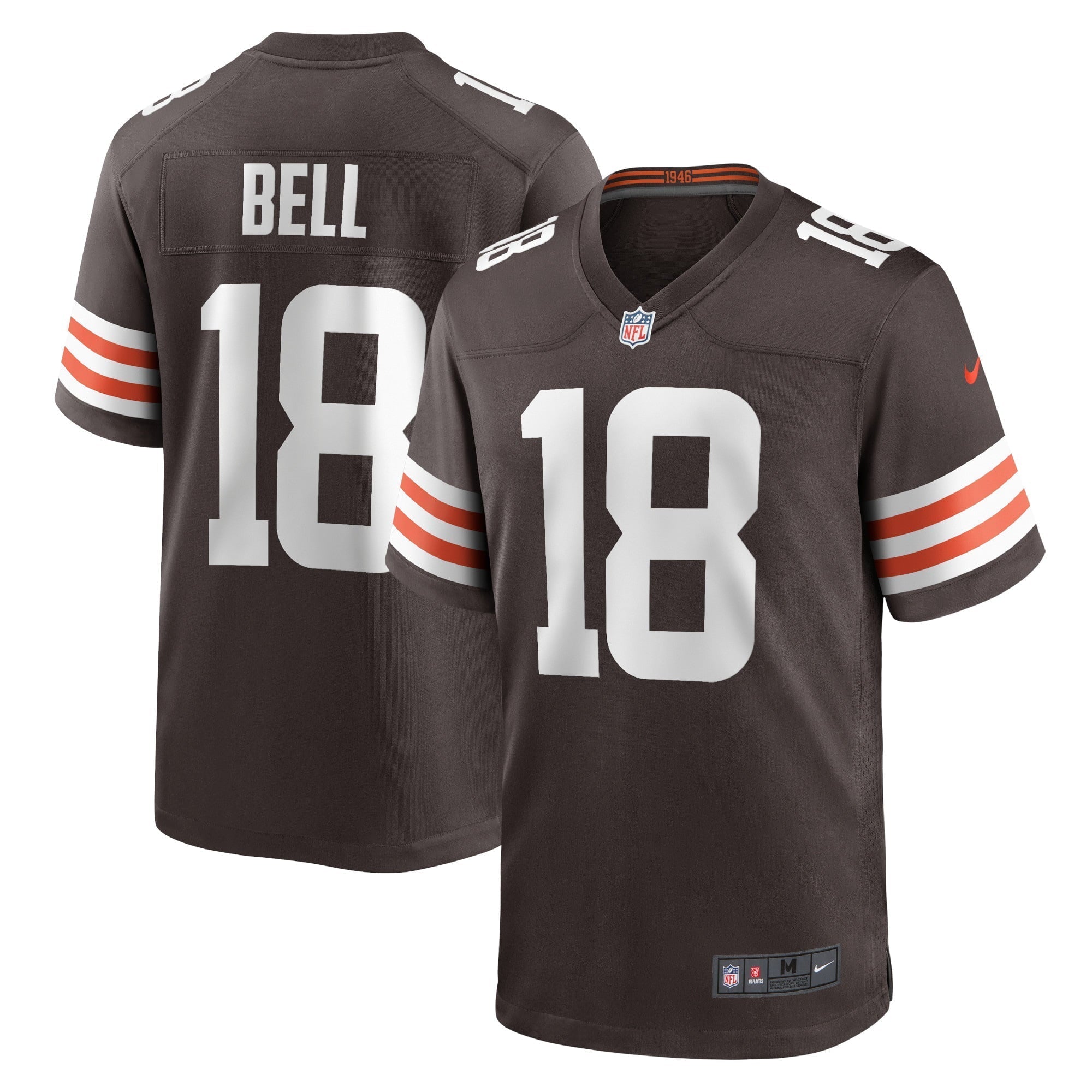 Men s Nike David Bell Brown Cleveland Browns Game Jersey