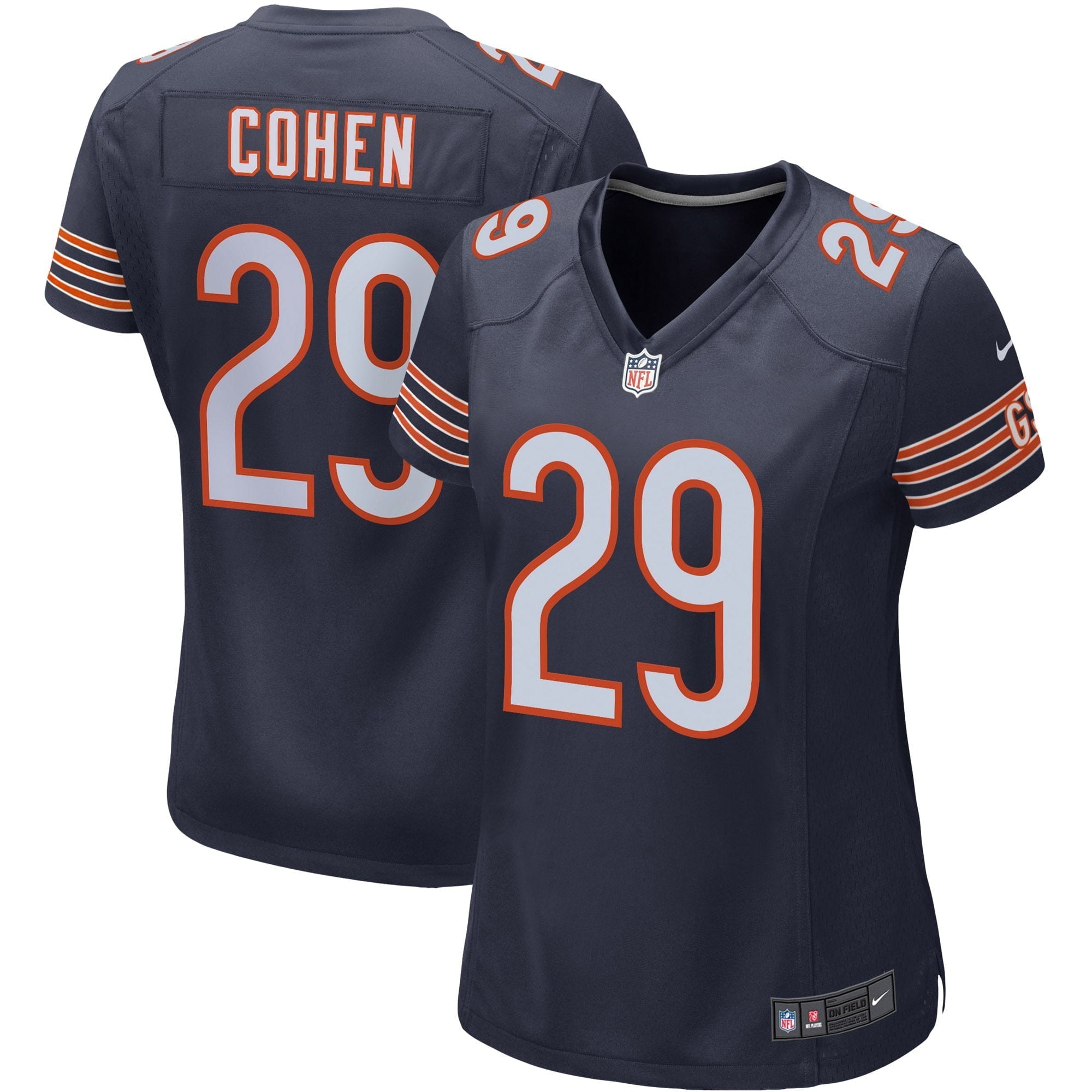 Women s Nike Tarik Cohen Navy Chicago Bears Game Player Jersey