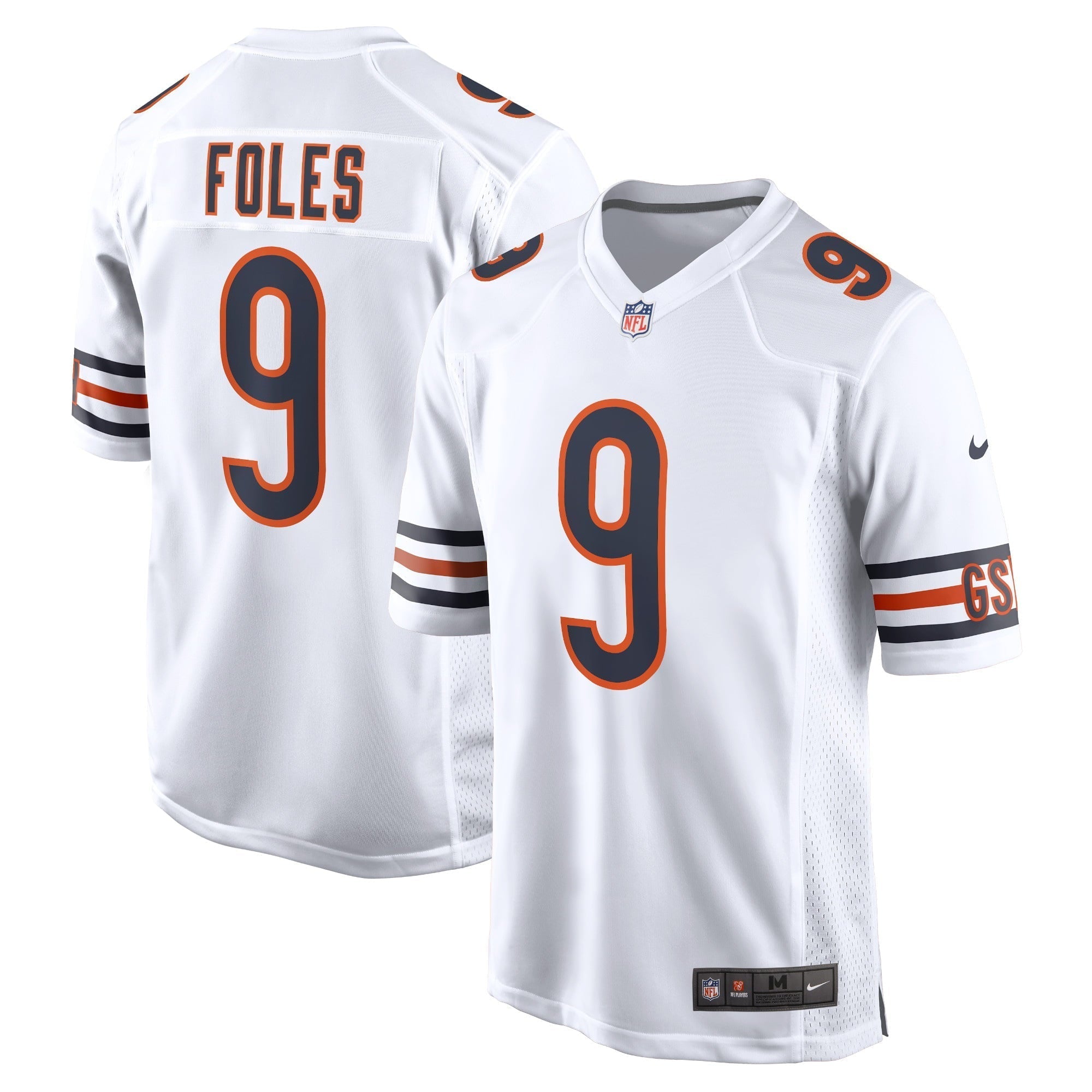 Men s Nike Nick Foles White Chicago Bears Game Jersey
