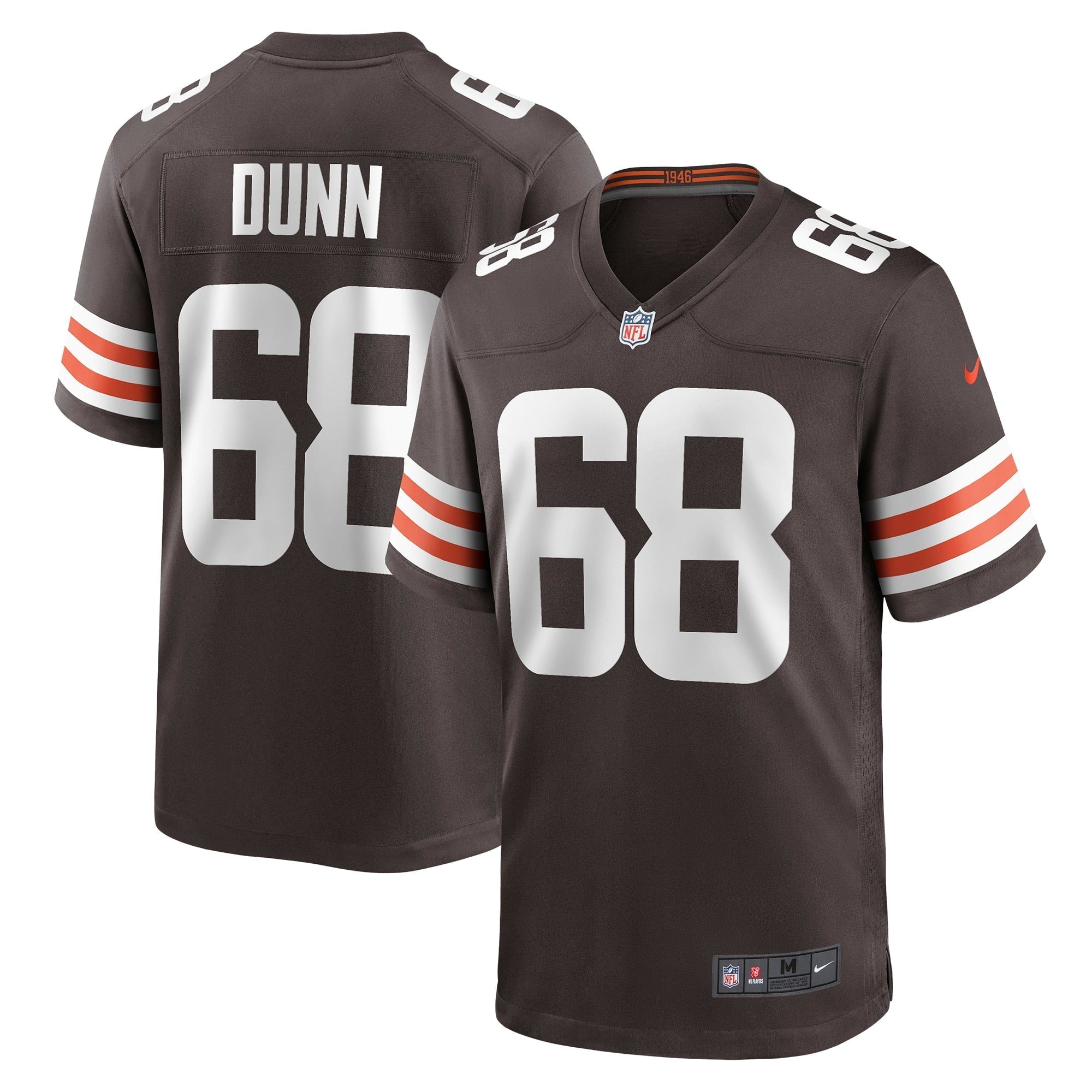 Men s Nike Michael Dunn Brown Cleveland Browns Game Jersey