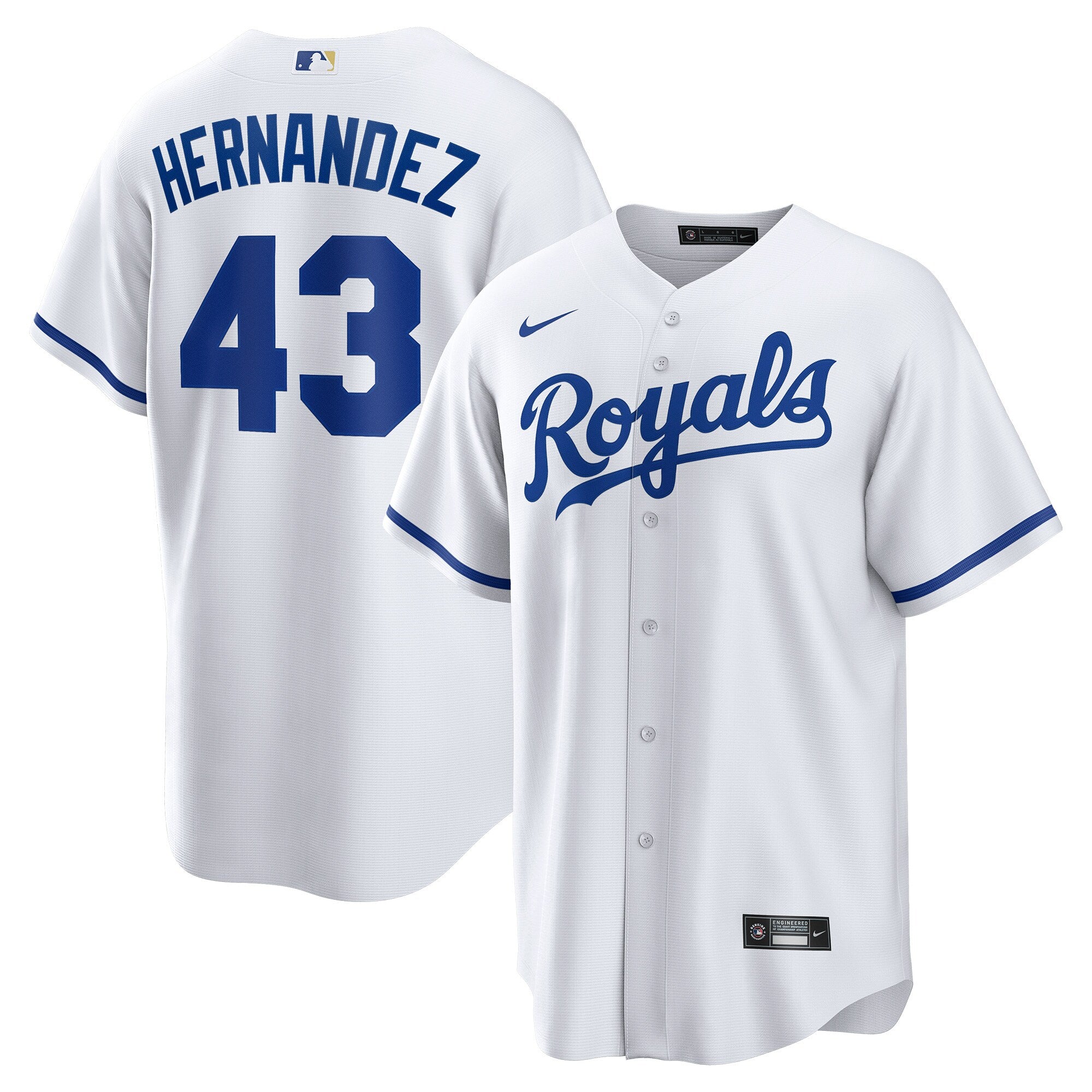 Carlos Hernandez Kansas City Royals Nike Home Replica Player Jersey - White