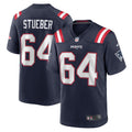 Men s Nike Andrew Stueber Navy New England Patriots Game Player Jersey