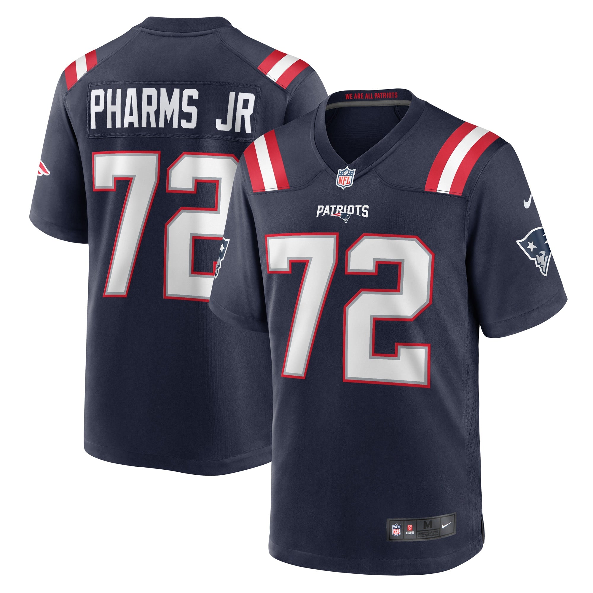 Jeremiah Pharms Jr. New England Patriots Nike Game Player Jersey   Navy