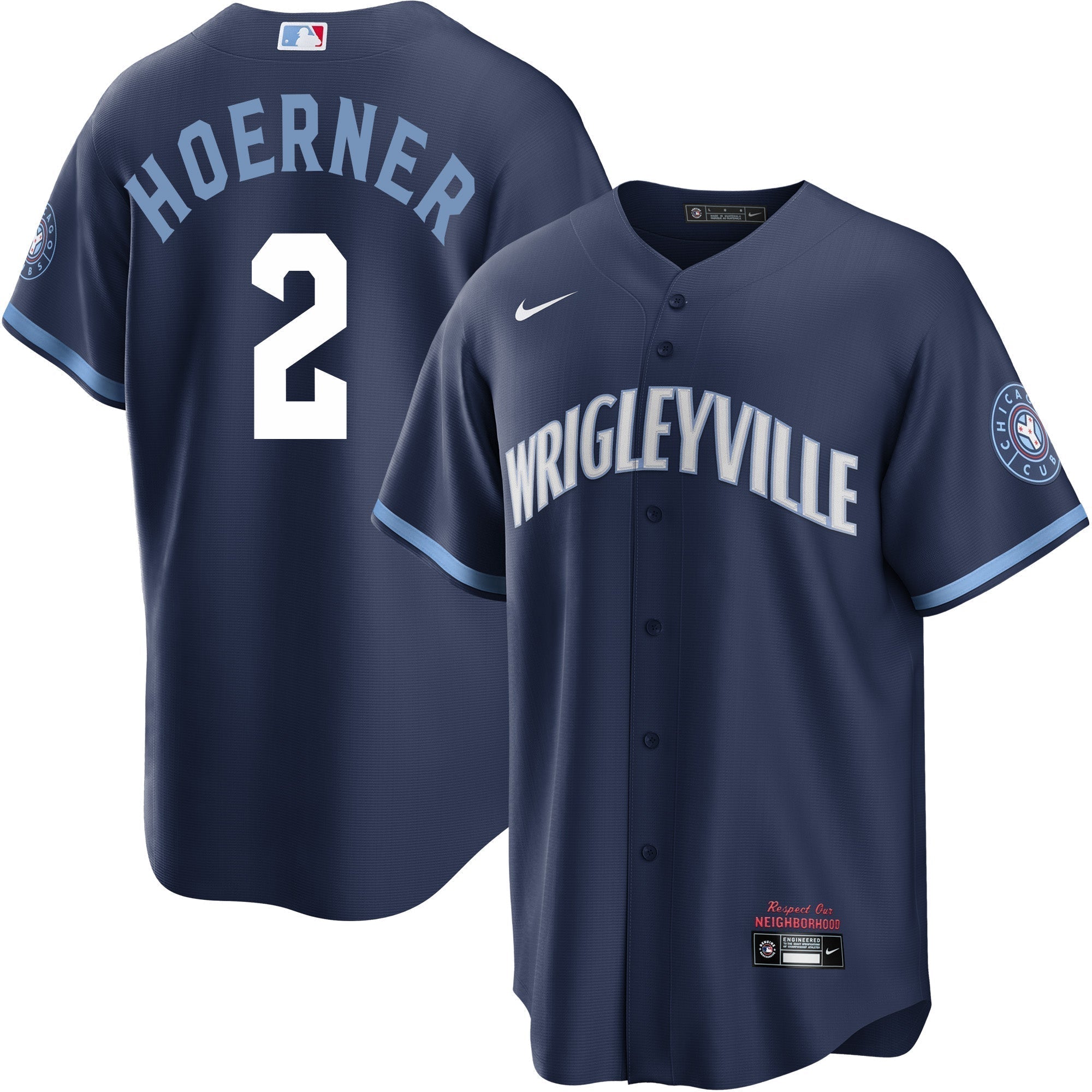 Nico Hoerner Chicago Cubs City Connect Wrigleyville Nike Men's Replica Jersey