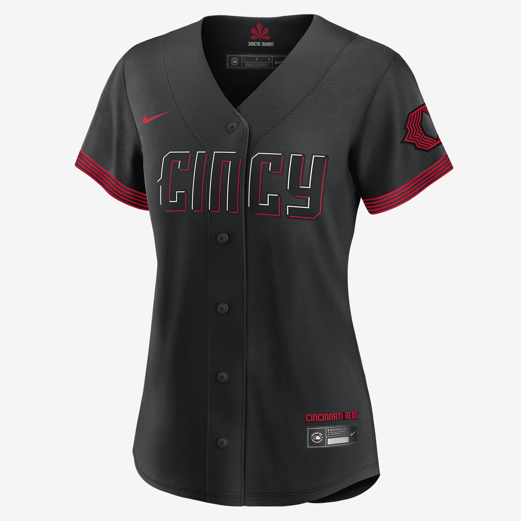 MLB Cincinnati Reds City Connect (Barry Larkin) Women's Replica Baseball Jersey - Black