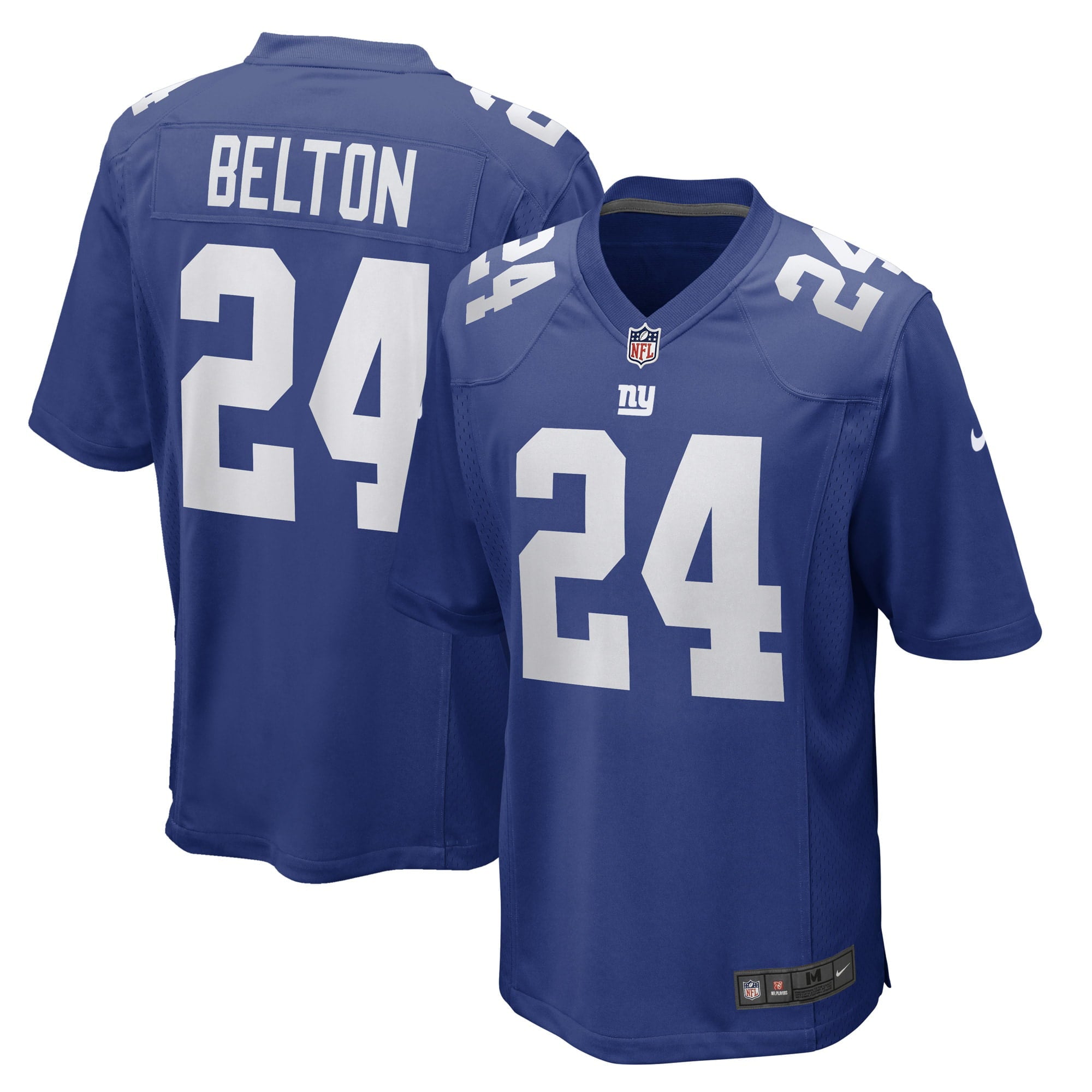 Men s Nike Dane Belton Royal New York Giants Game Player Jersey