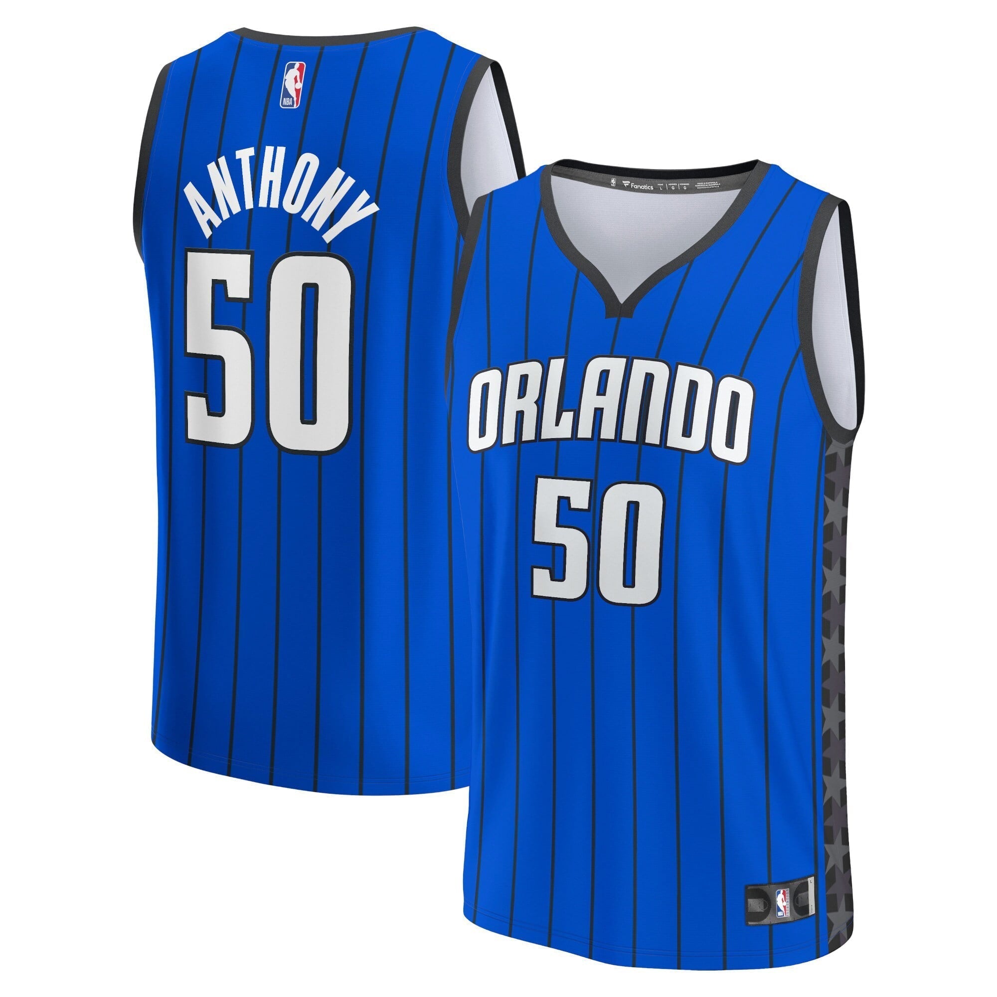 Youth Fanatics Branded Cole Anthony Royal Orlando Magic Fast Break Player Jersey - Statement Edition