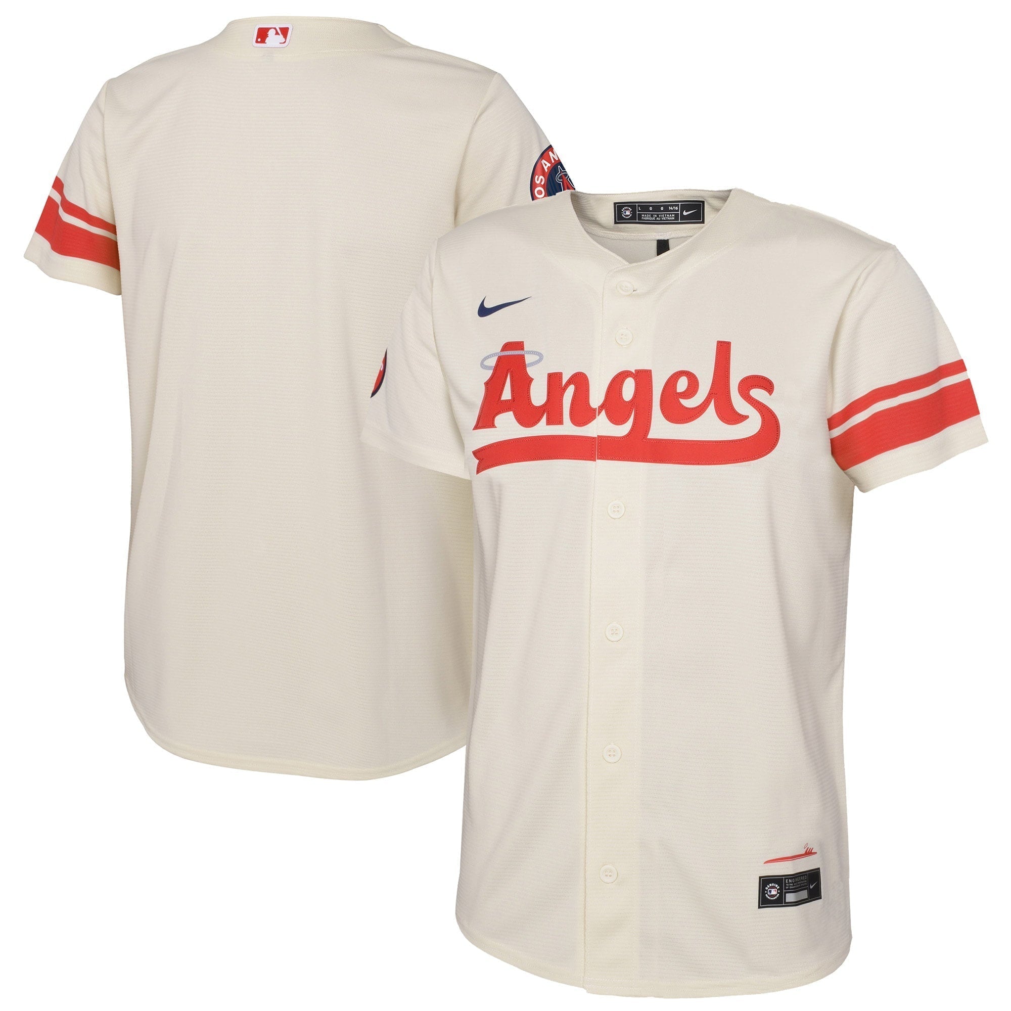 Toddler Nike Cream Los Angeles Angels 2022 City Connect Replica Jersey