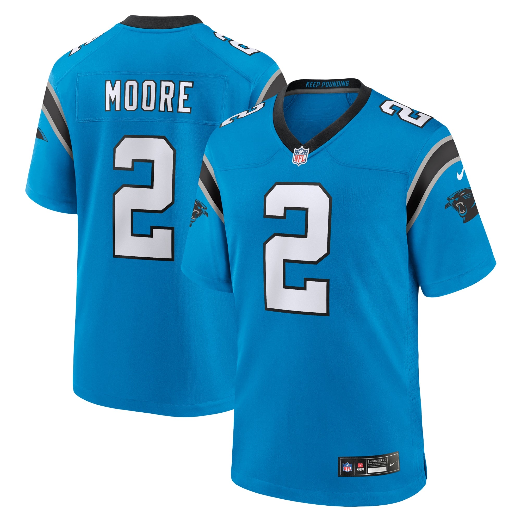 D.J. Moore Carolina Panthers Nike Alternate Game Jersey   Blue