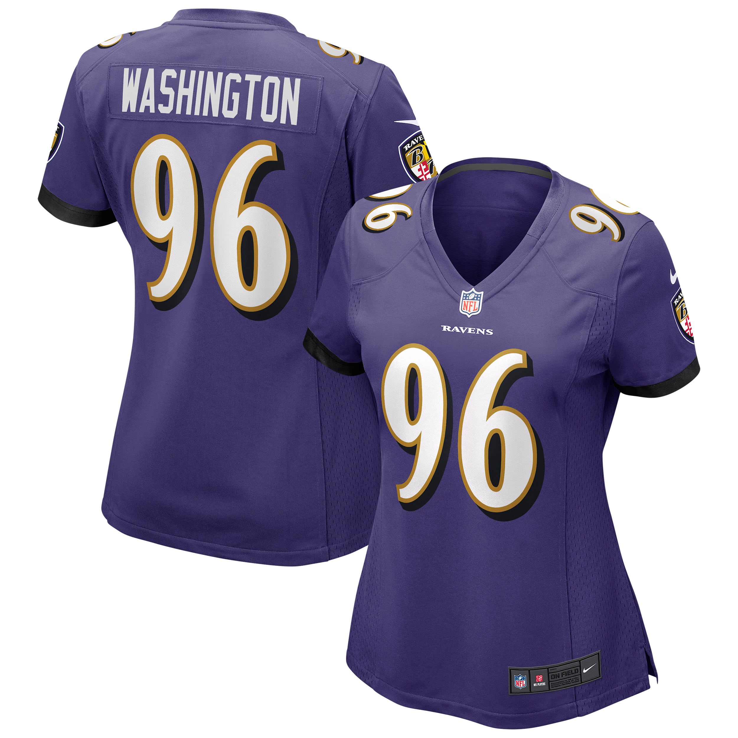 Broderick Washington Baltimore Ravens Nike Women s Game Jersey   Purple