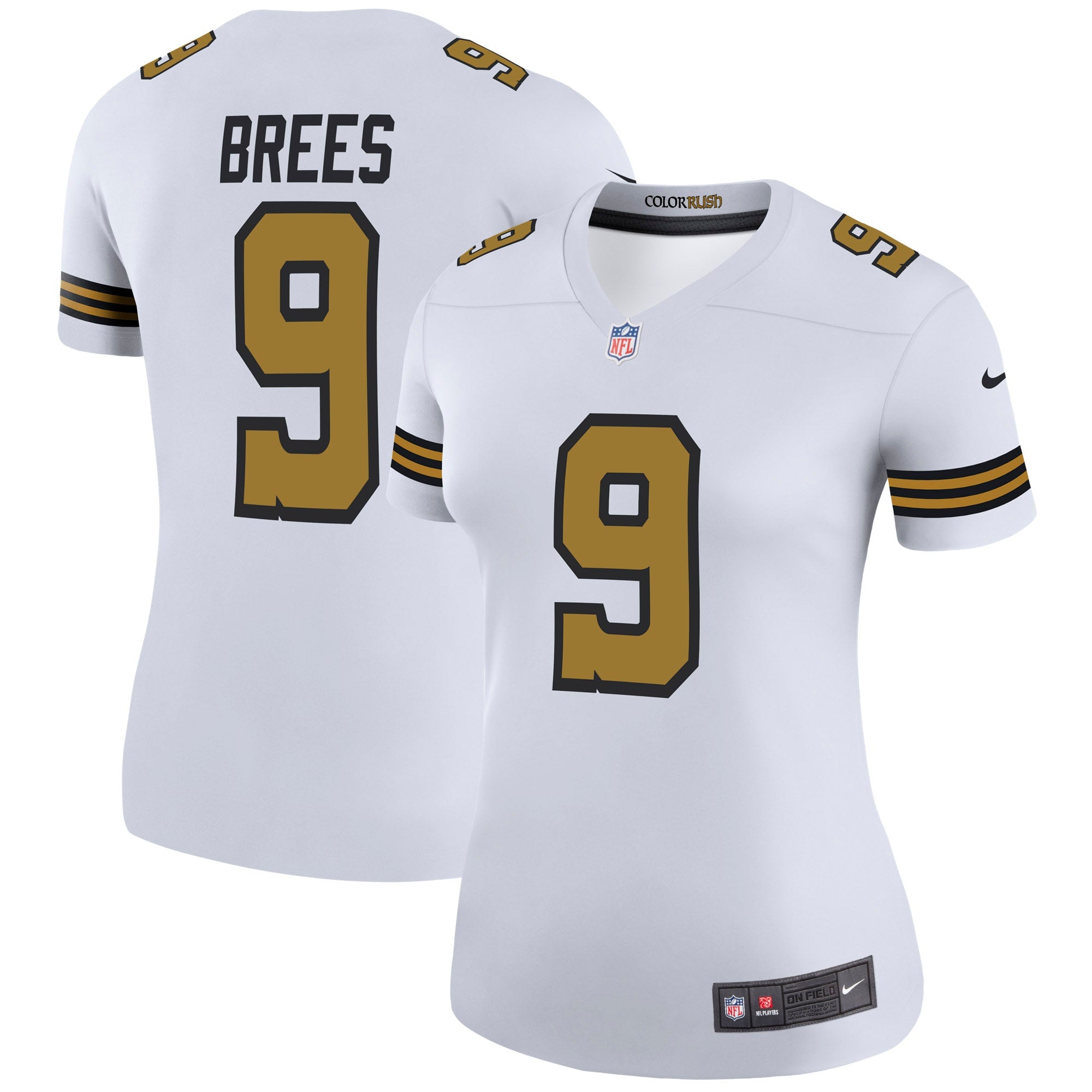 Drew Brees New Orleans Saints Nike Women s Color Rush Legend Jersey   White