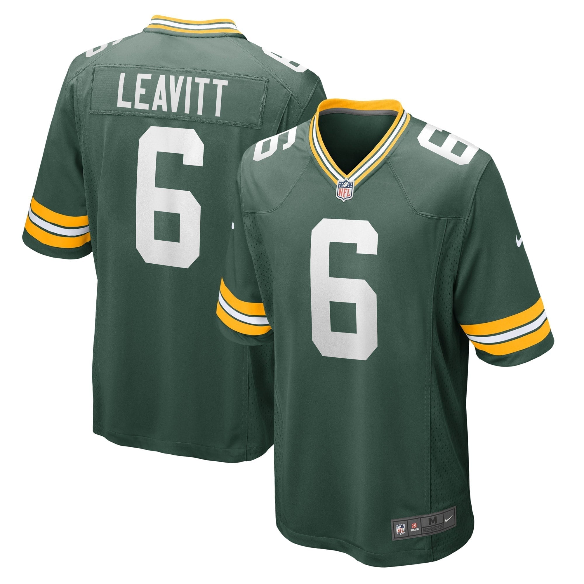 Men s Nike Dallin Leavitt Green Green Bay Packers Game Player Jersey