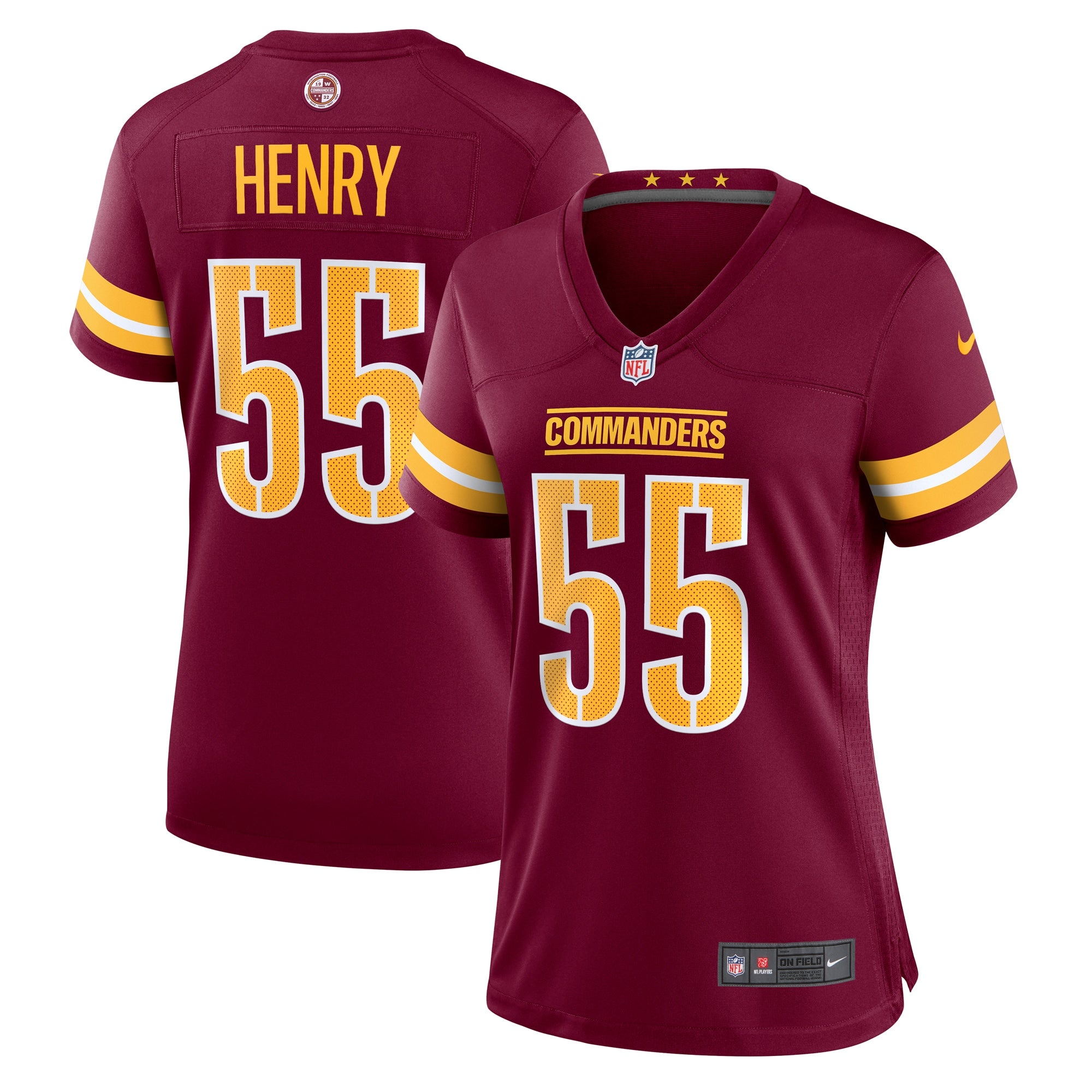 K.J. Henry Washington Commanders Nike Women s Team Game Jersey   Burgundy