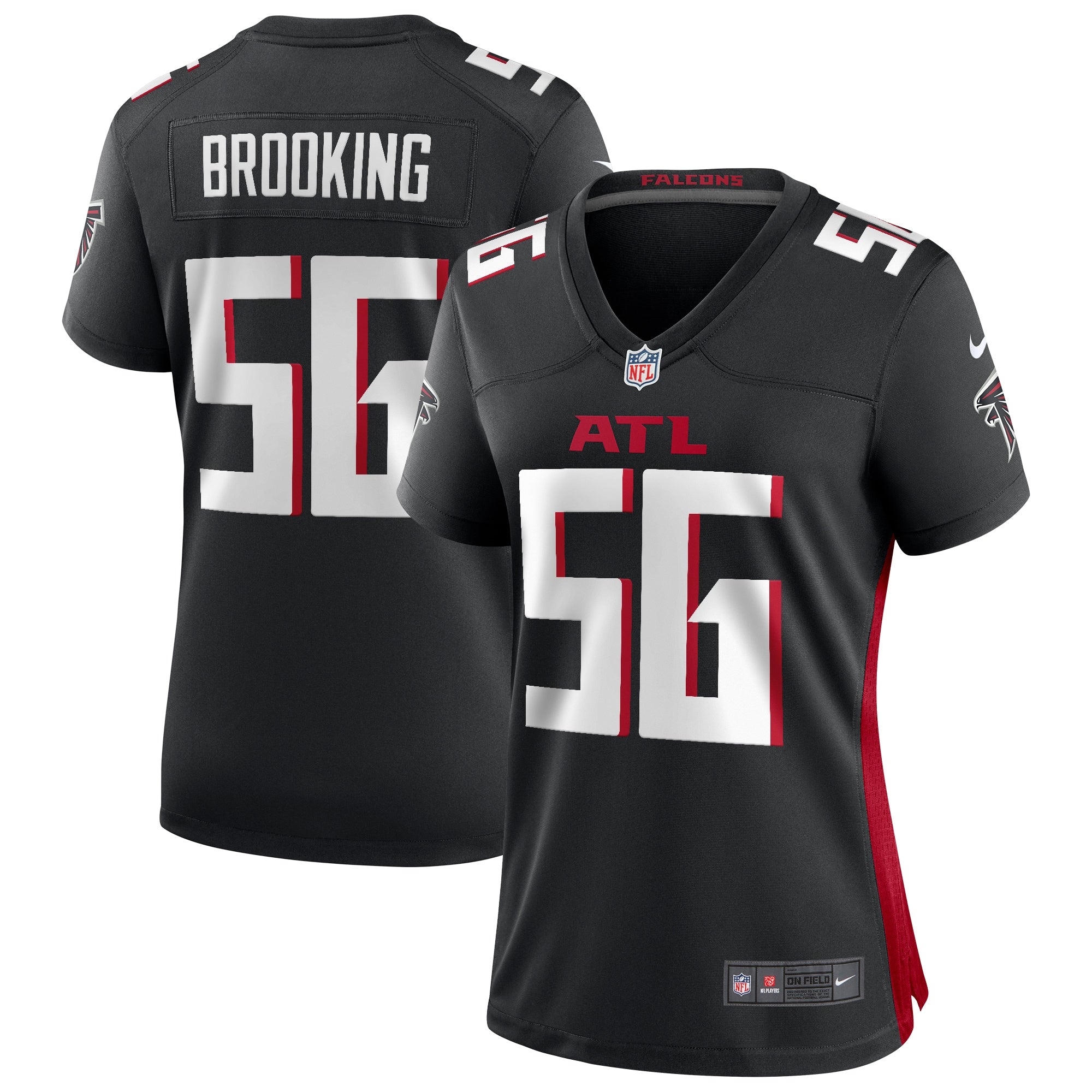 Keith Brooking Atlanta Falcons Nike Women s Game Retired Player Jersey   Black