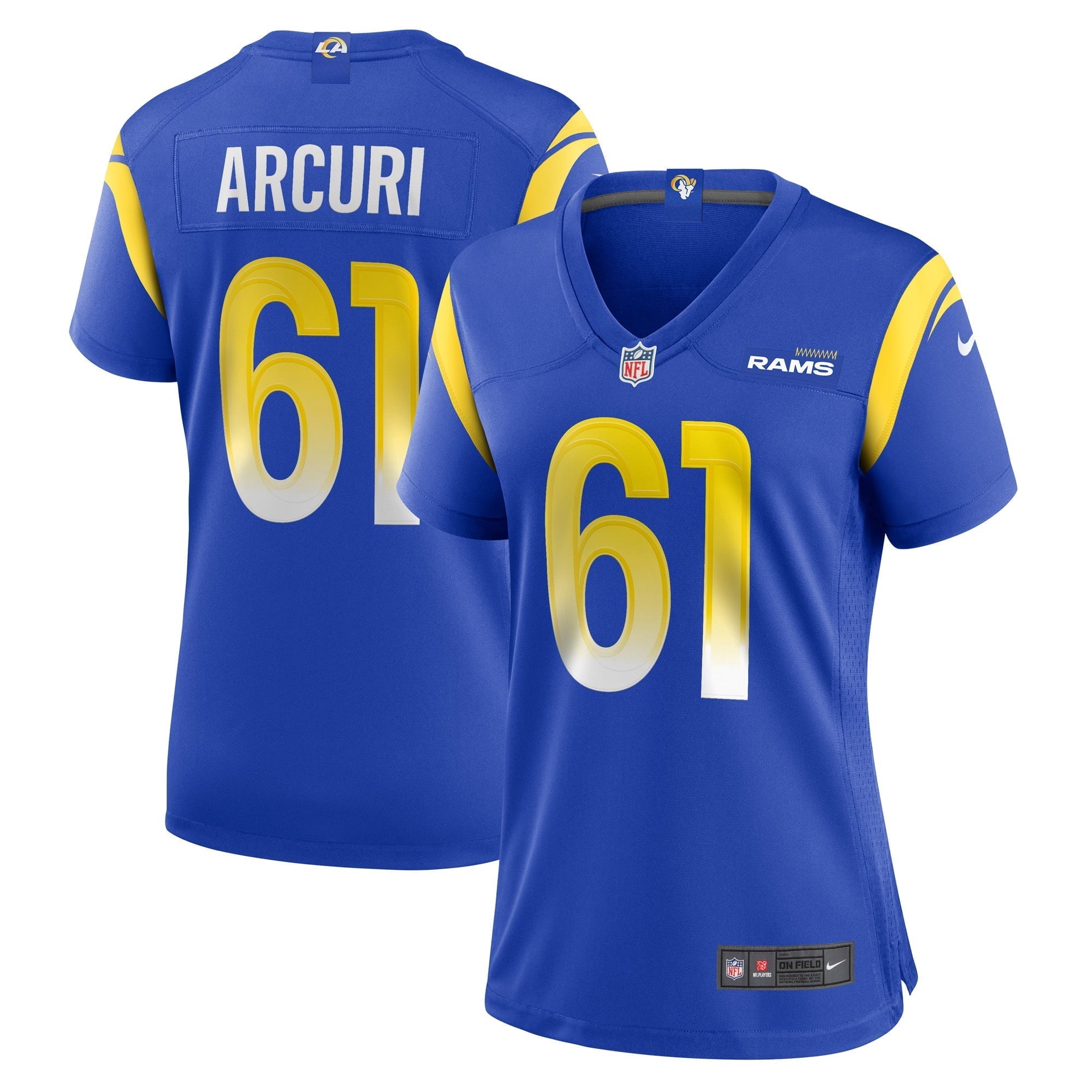 Women s Nike AJ Arcuri Royal Los Angeles Rams Game Player Jersey