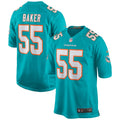 Jerome Baker Miami Dolphins Nike Game Jersey   Aqua