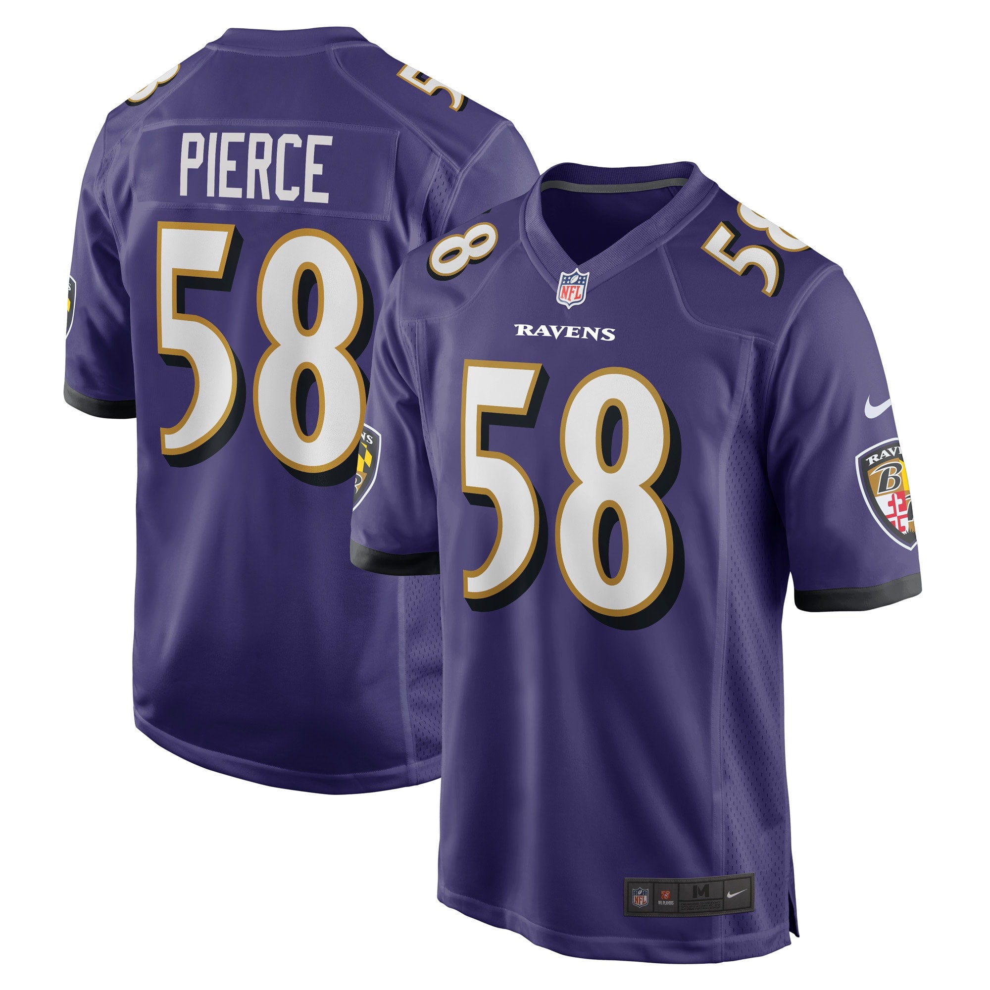 Michael Pierce Baltimore Ravens Nike Game Jersey   Purple