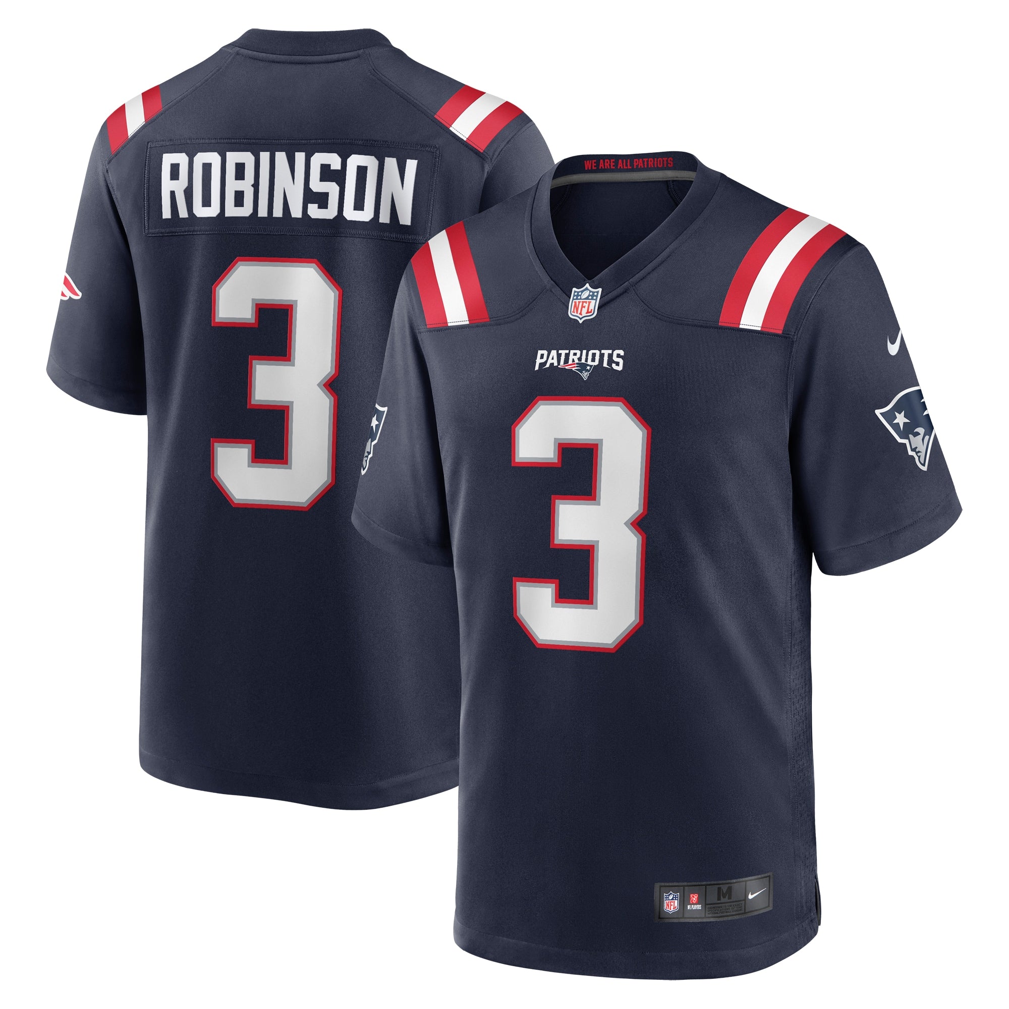 James Robinson New England Patriots Nike Game Player Jersey   Navy
