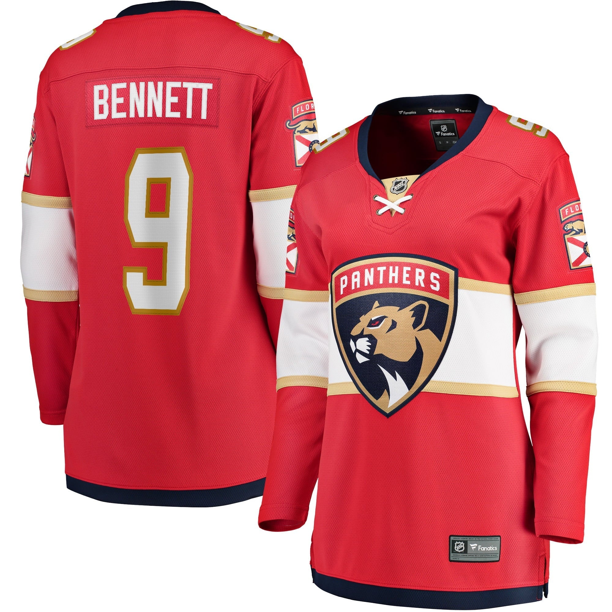 Women's Fanatics Branded Sam Bennett Red Florida Panthers 2017/18 Home Breakaway Replica Jersey