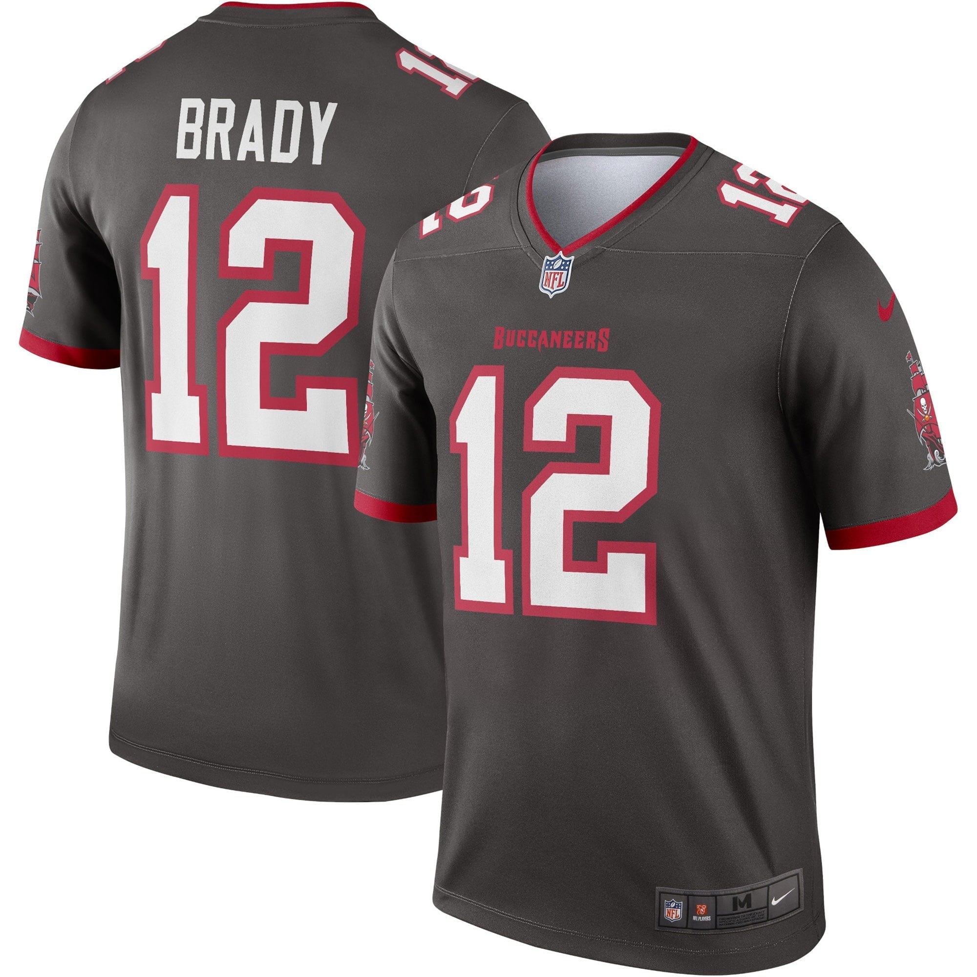Men s Nike Tom Brady Pewter Tampa Bay Buccaneers Alternate Legend Jersey