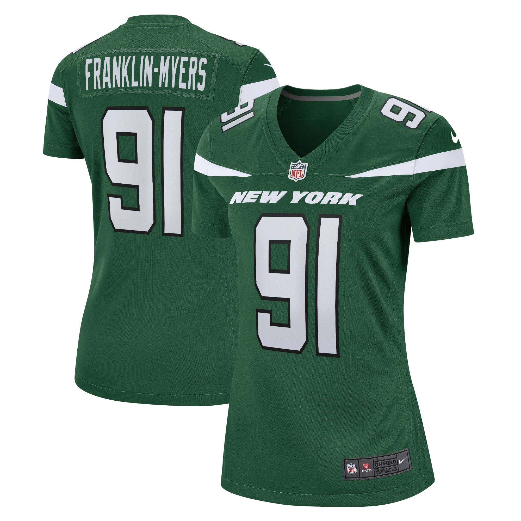 Women s Nike John Franklin-Myers Gotham Green New York Jets Game Jersey