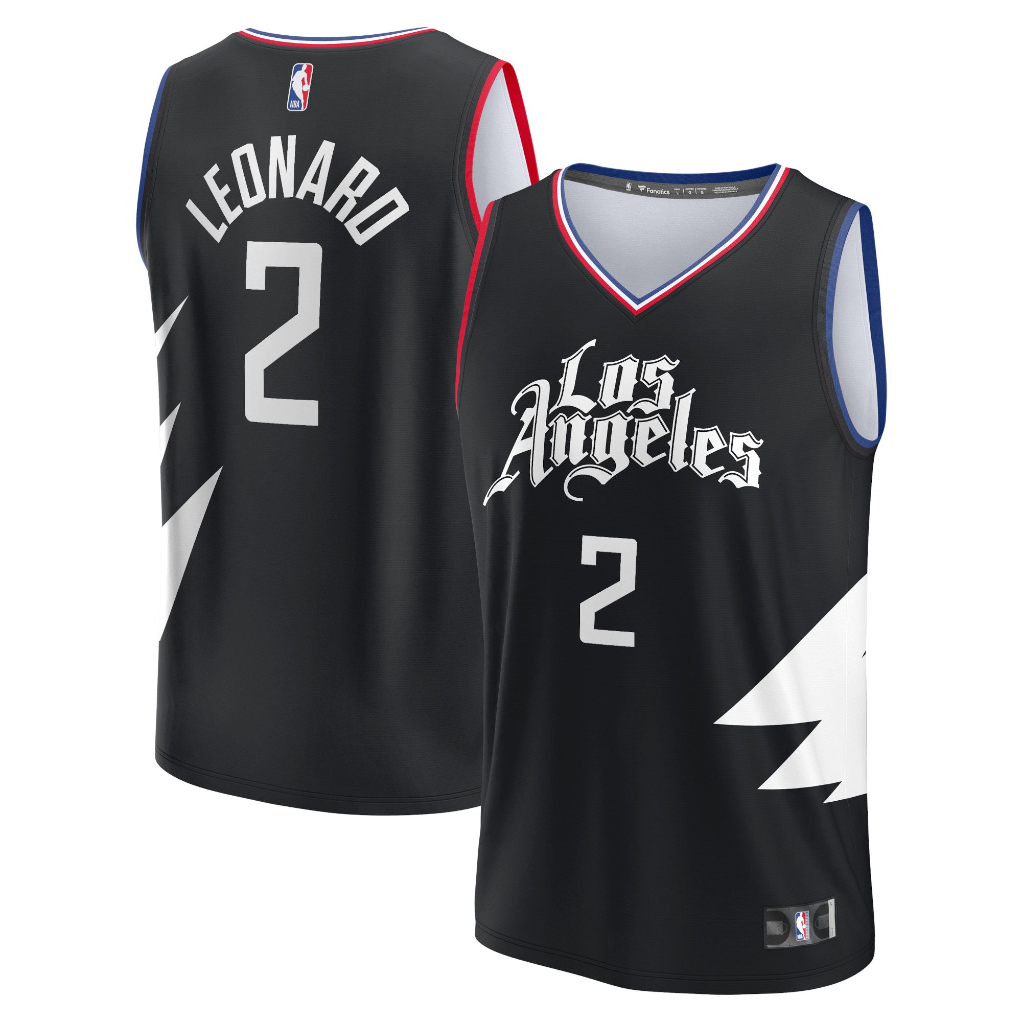 Kawhi Leonard LA Clippers Fanatics Branded Fast Break Replica Player Jersey - Statement Edition - Black