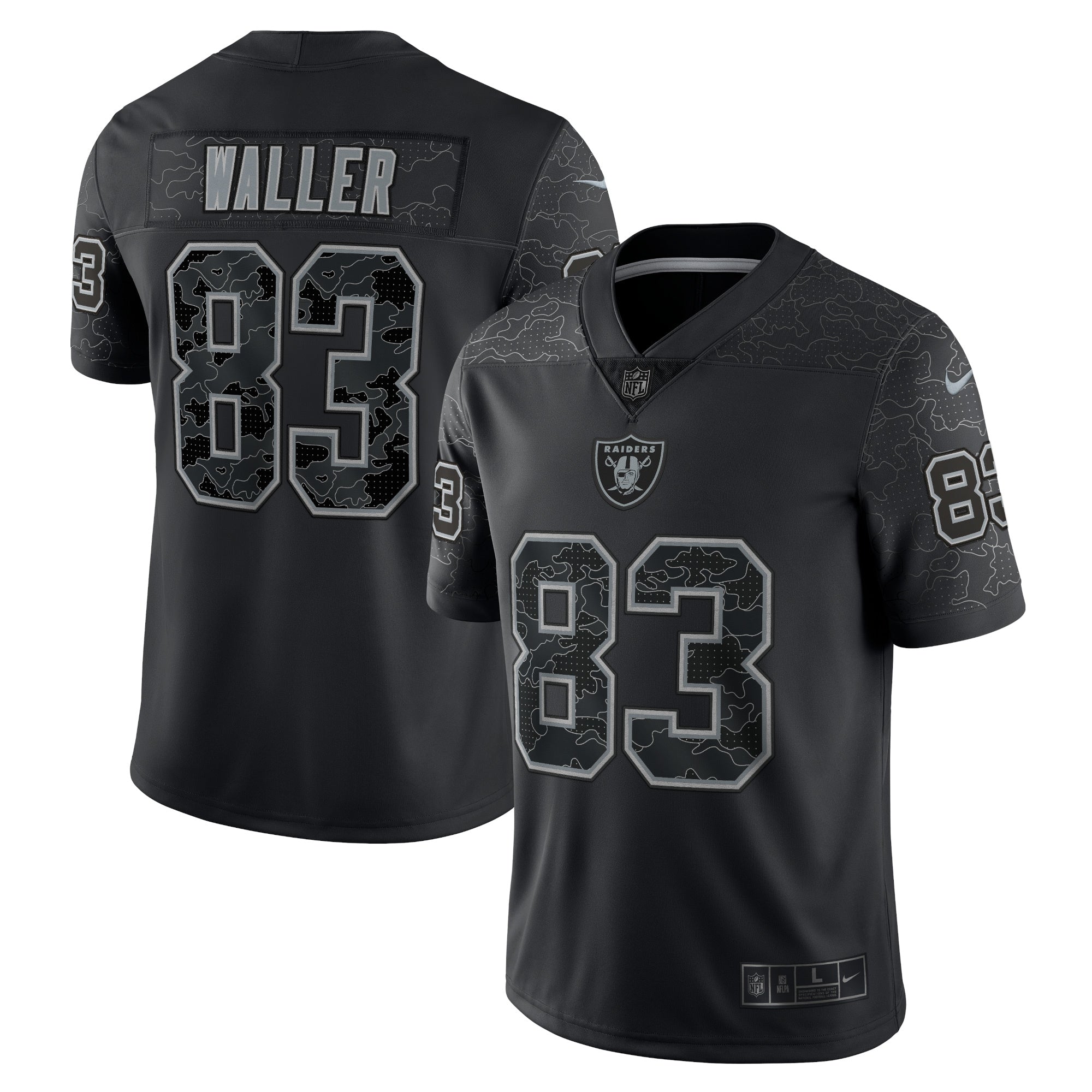 Darren Waller Las Vegas Raiders Nike RFLCTV Limited Jersey   Black