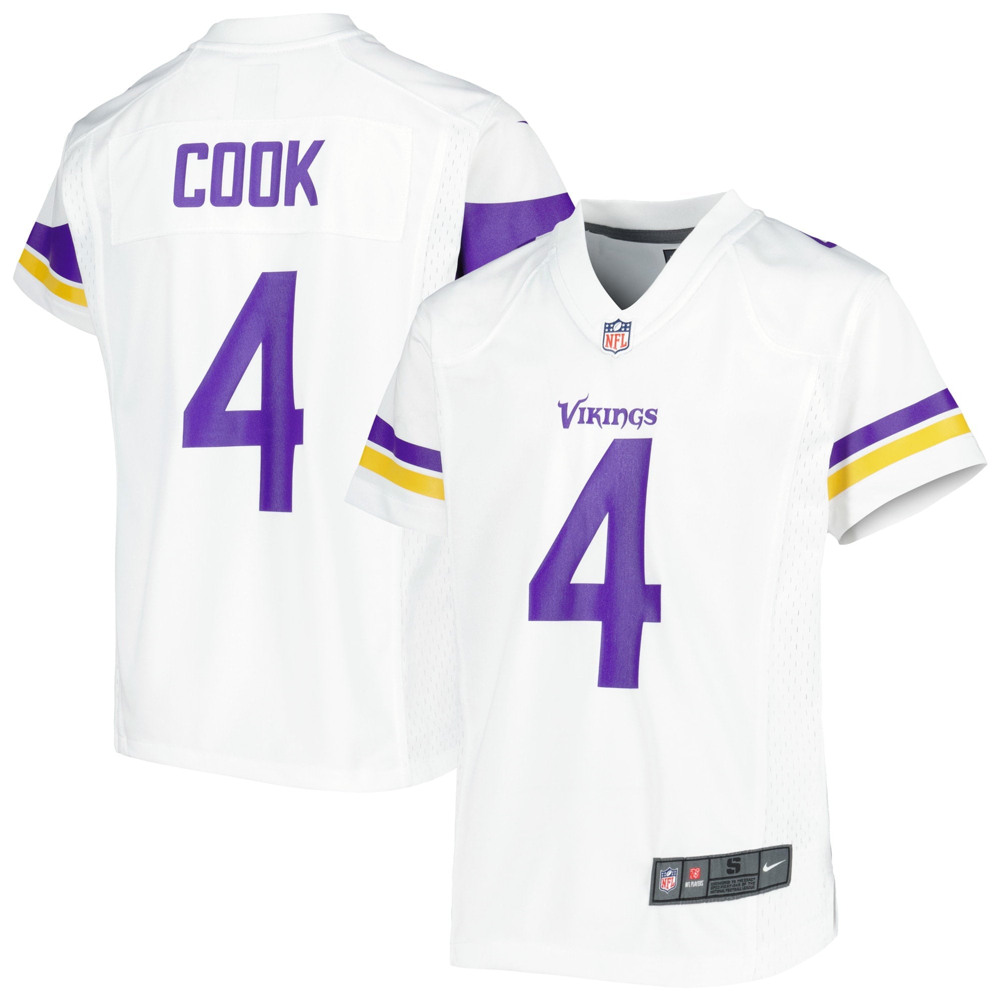 Youth Nike Dalvin Cook White Minnesota Vikings Game Jersey