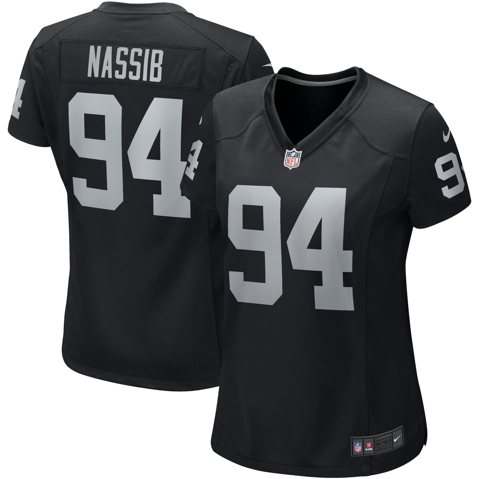 Carl Nassib Las Vegas Raiders Nike Women s Player Game Jersey   Black