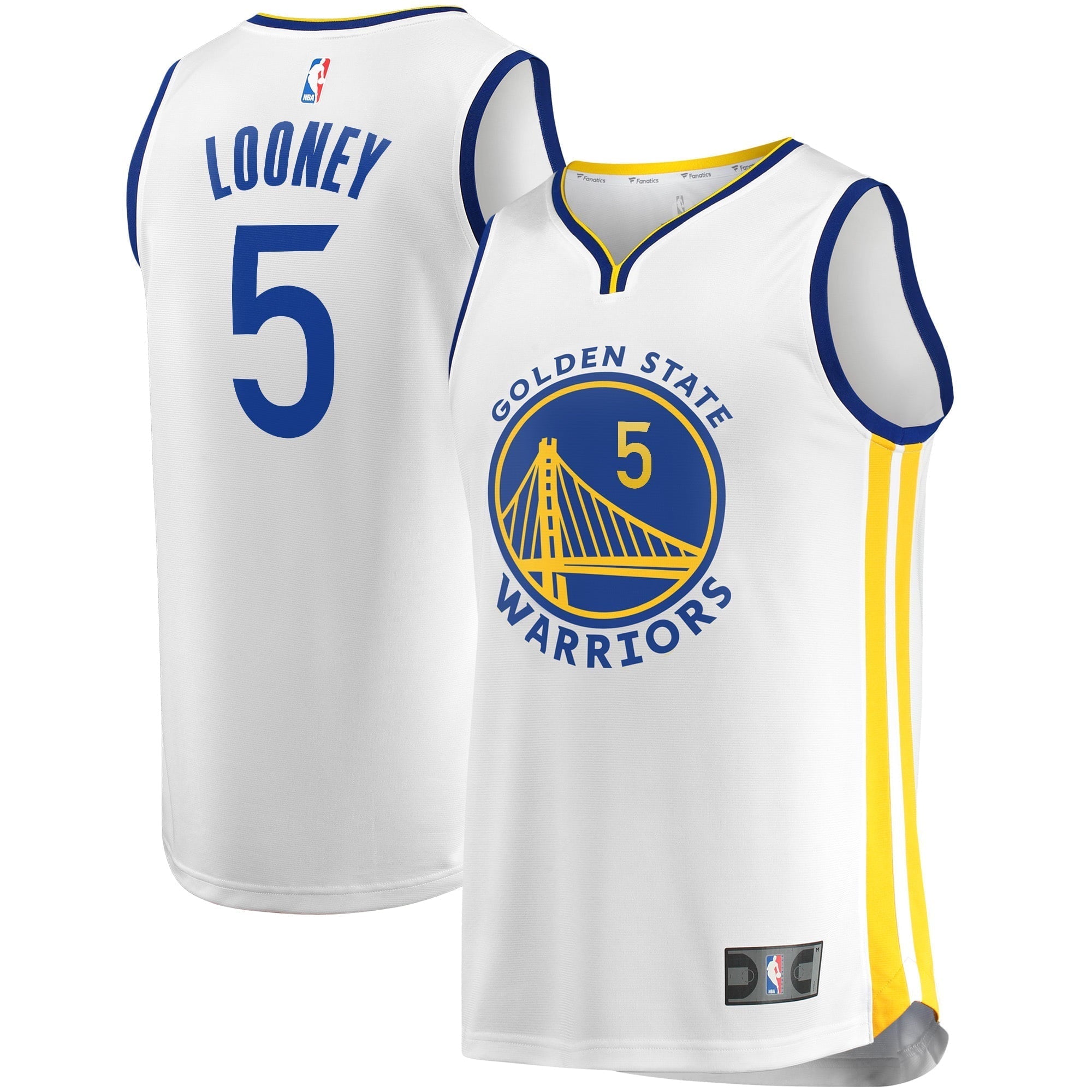 Men's Fanatics Branded Kevon Looney White Golden State Warriors Fast Break Player Replica Jersey - Association Edition