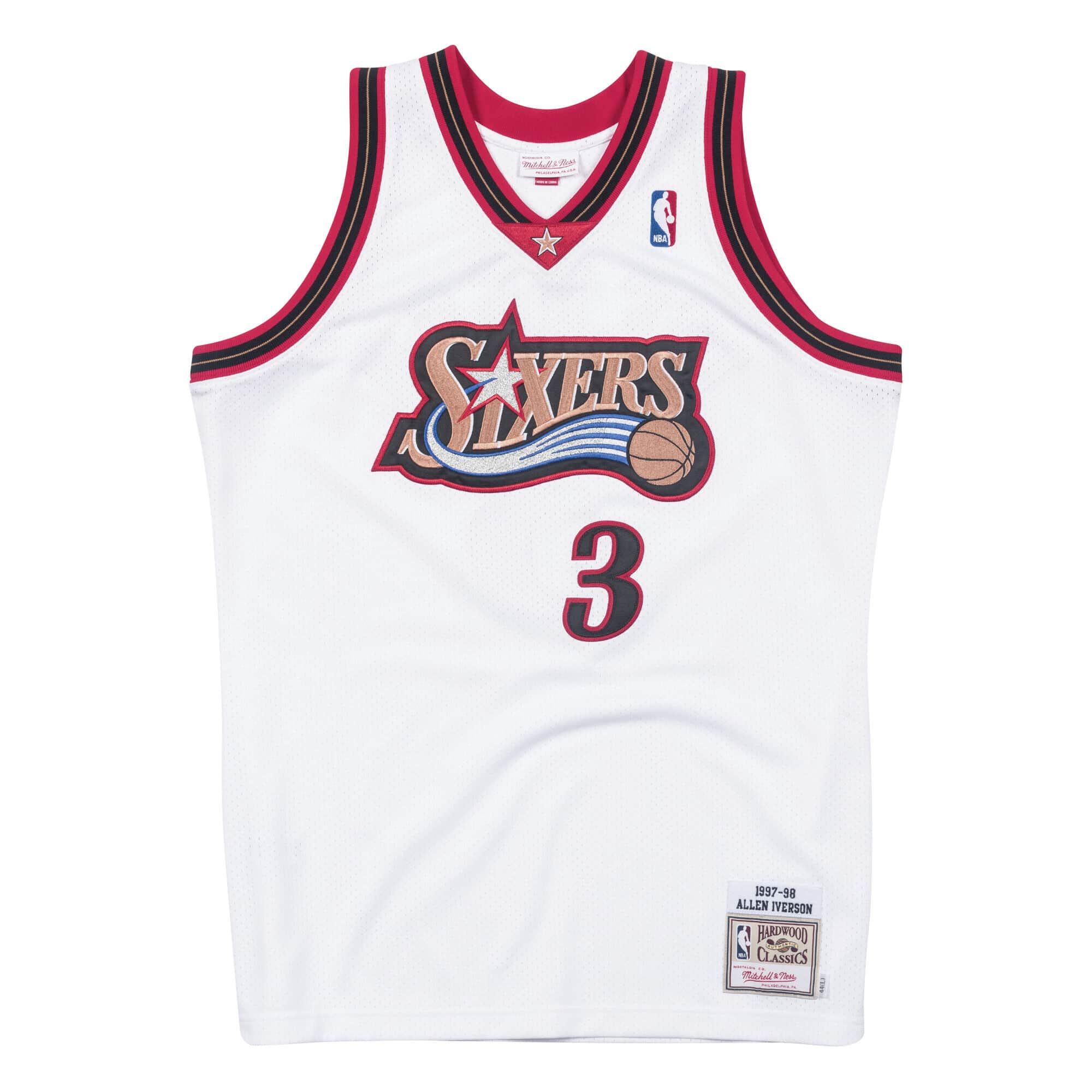 Authentic Jersey Philadelphia 76ers 1997-98 Allen Iverson