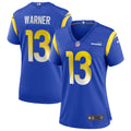 Women s Los Angeles Rams Kurt Warner Game Retired Player Jersey Royal Blue