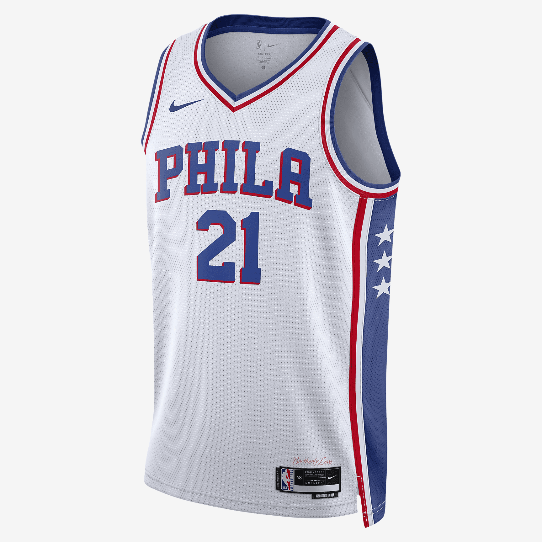 Philadelphia 76ers Association Edition 2022/23 Nike Dri-FIT NBA Swingman Jersey - White