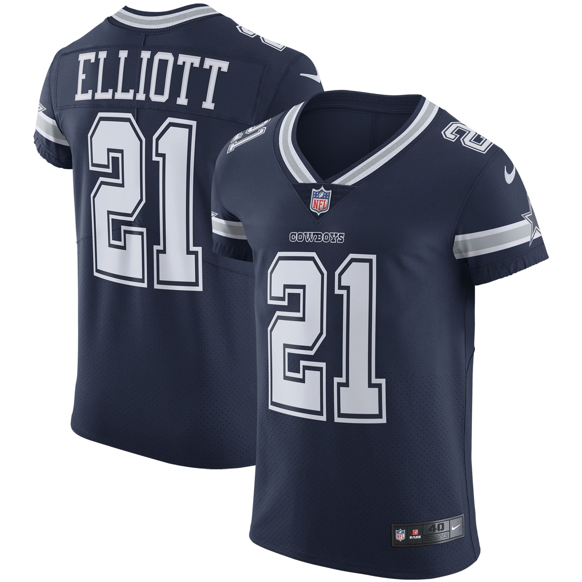Ezekiel Elliott Dallas Cowboys Nike Vapor Elite Jersey   Navy