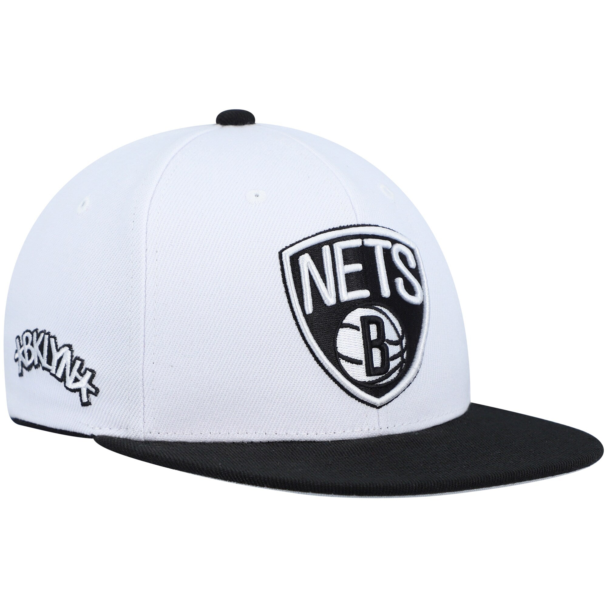 Brooklyn Nets Mitchell & Ness Core Side Snapback Hat - White