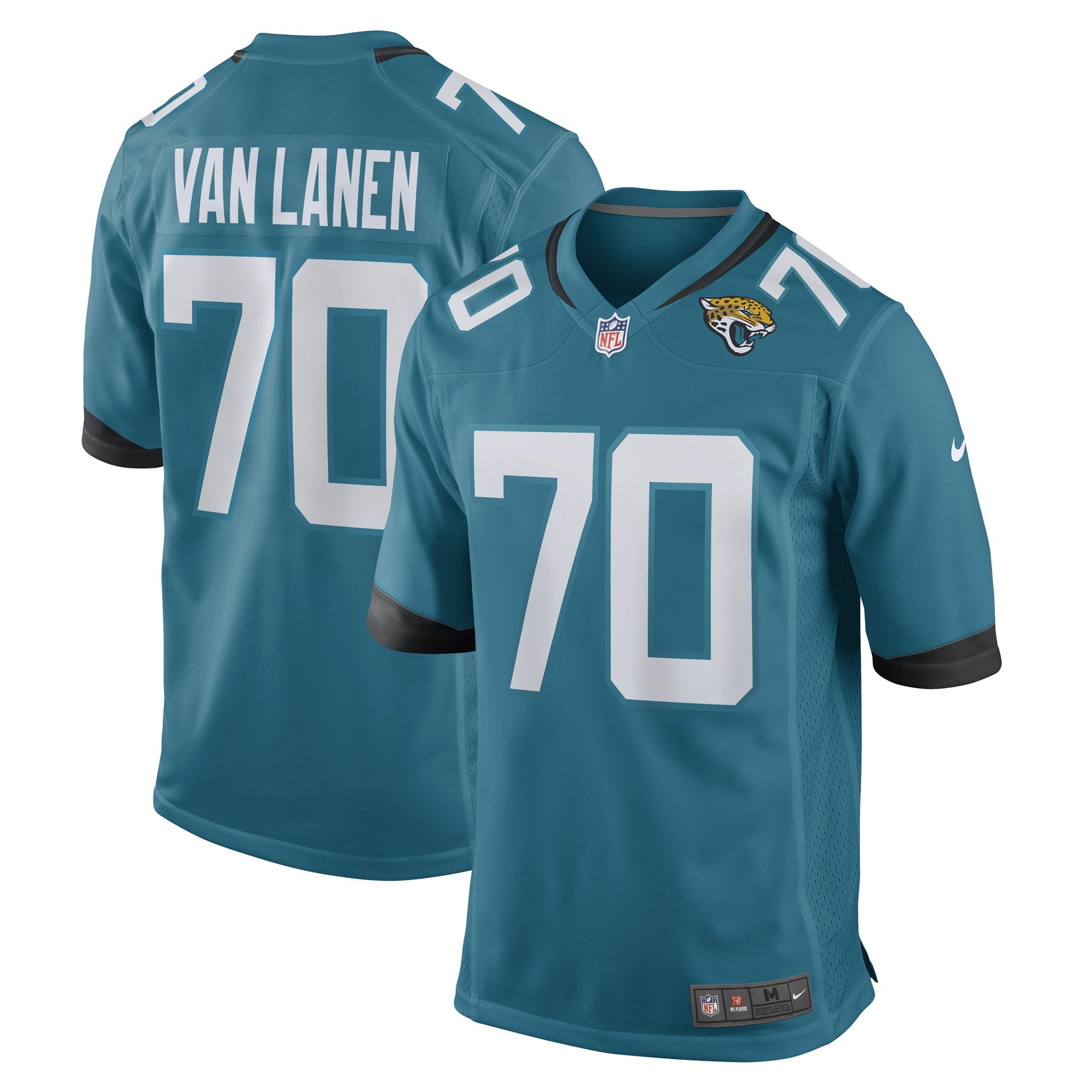 Cole Van Lanen Jacksonville Jaguars Nike Game Player Jersey   Teal