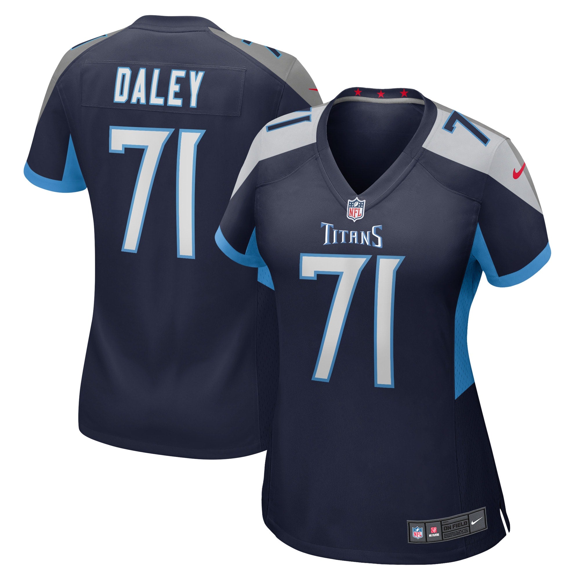 Dennis Daley Tennessee Titans Nike Women s Game Player Jersey   Navy