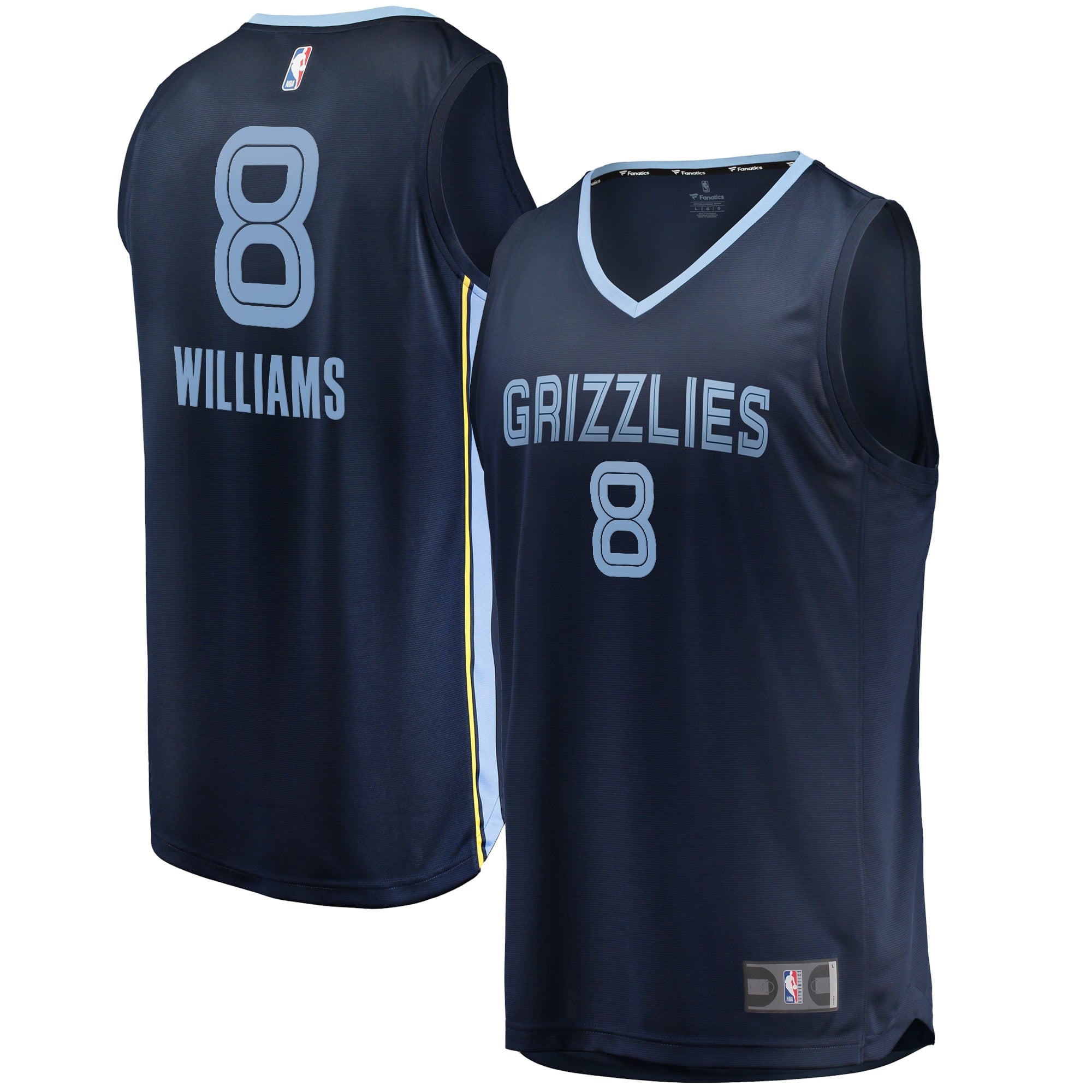 Men's Fanatics Branded Ziaire Williams Navy Memphis Grizzlies 2021/22 Fast Break Replica Jersey - Icon Edition