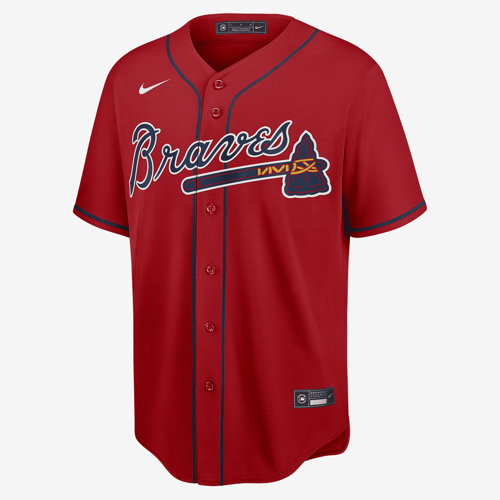 MLB Atlanta Braves Men's Replica Baseball Jersey - Sport Red