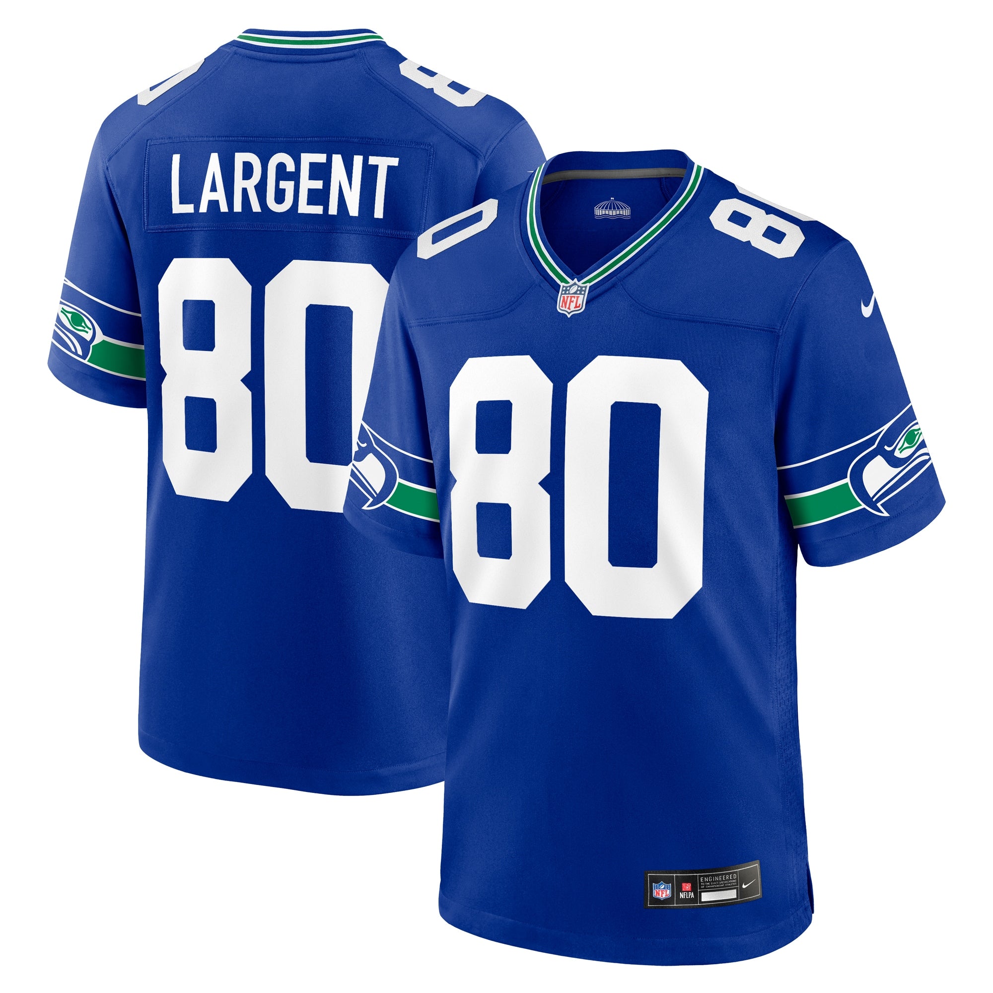 Steve Largent Seattle Seahawks Nike Throwback Retired Player Game Jersey Royal