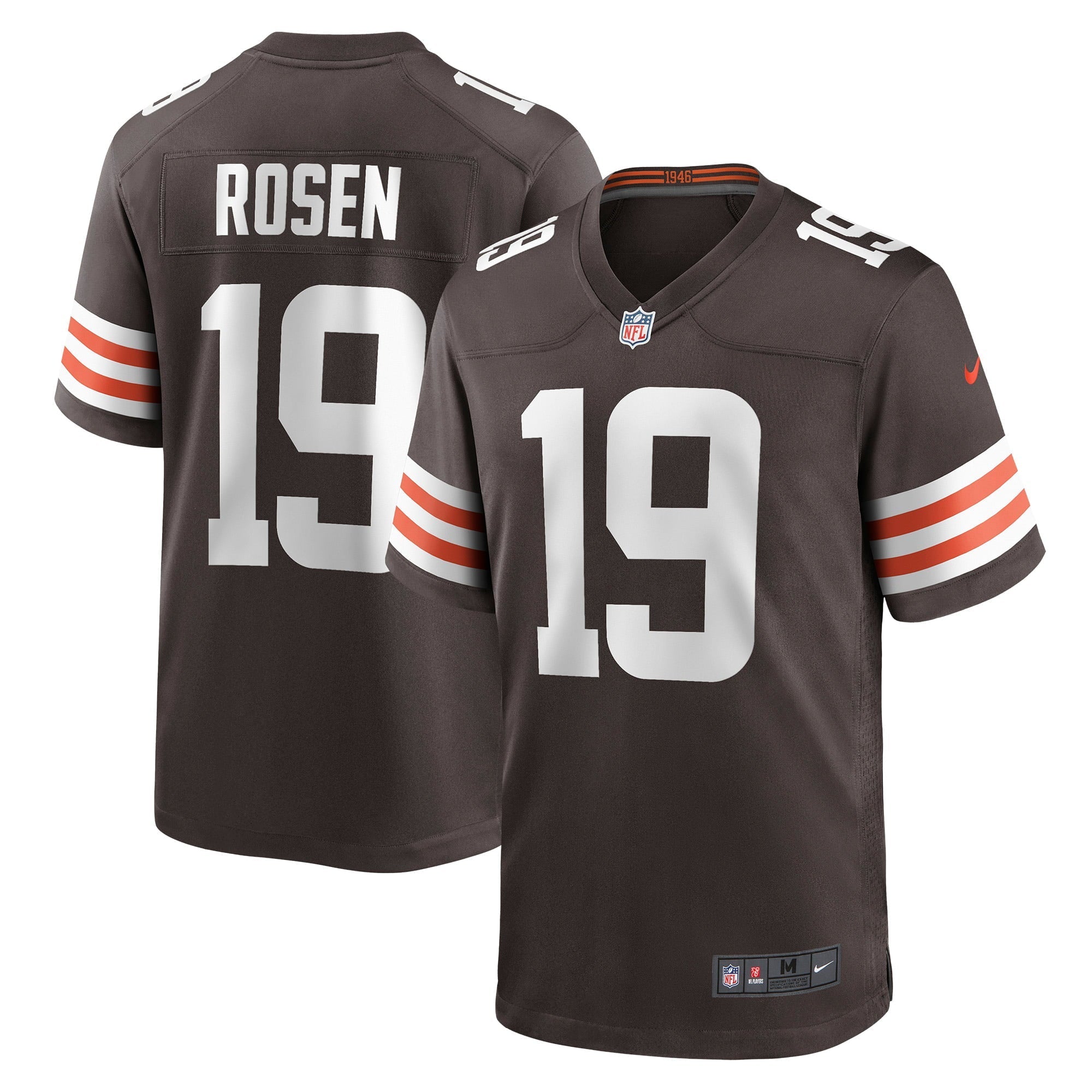 Men s Nike Josh Rosen Brown Cleveland Browns Game Player Jersey