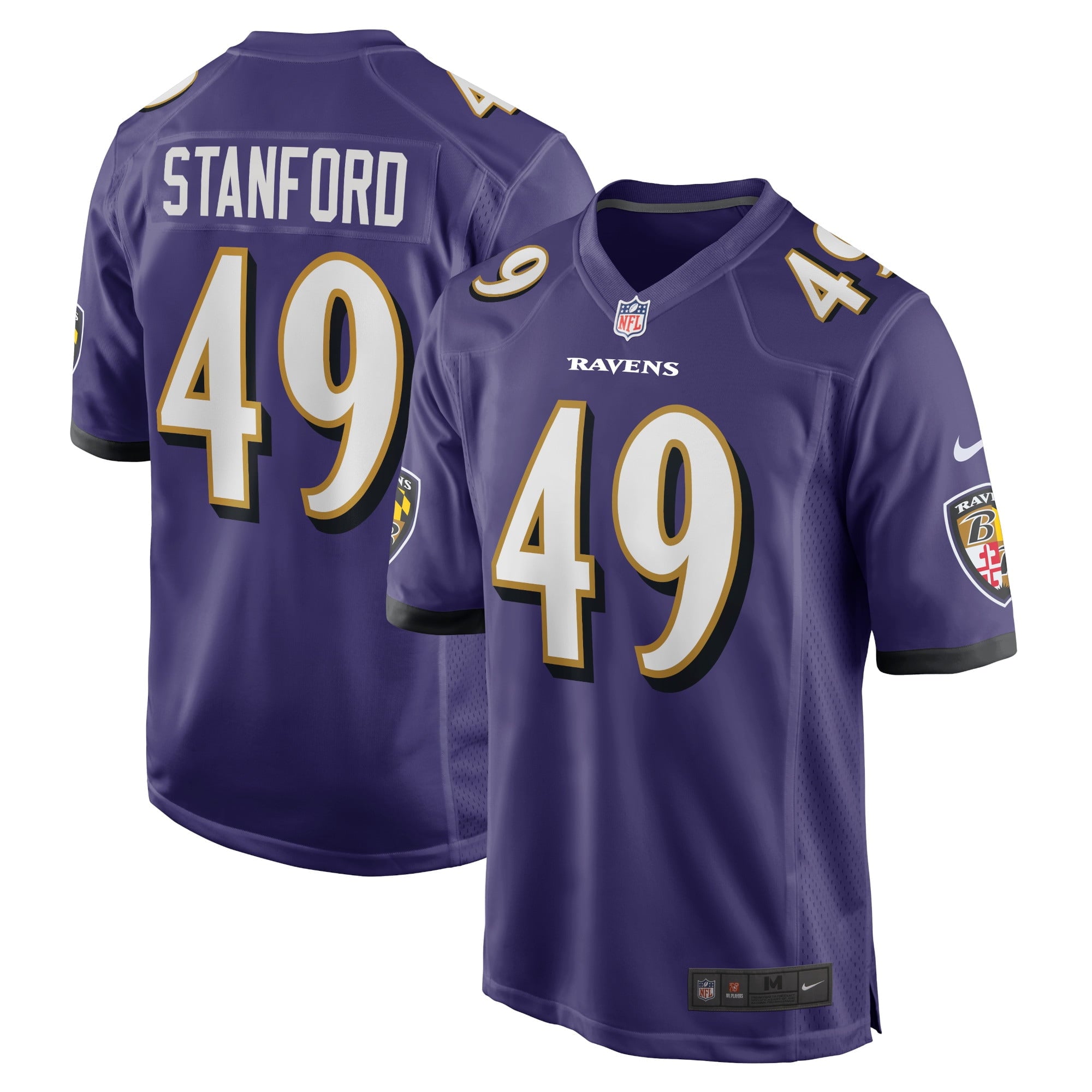 Men s Nike Julian Stanford Purple Baltimore Ravens Home Game Player Jersey