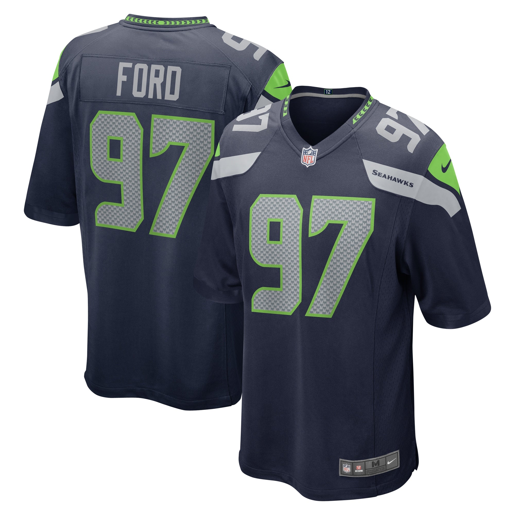 Poona Ford Seattle Seahawks Nike Game Jersey College Navy