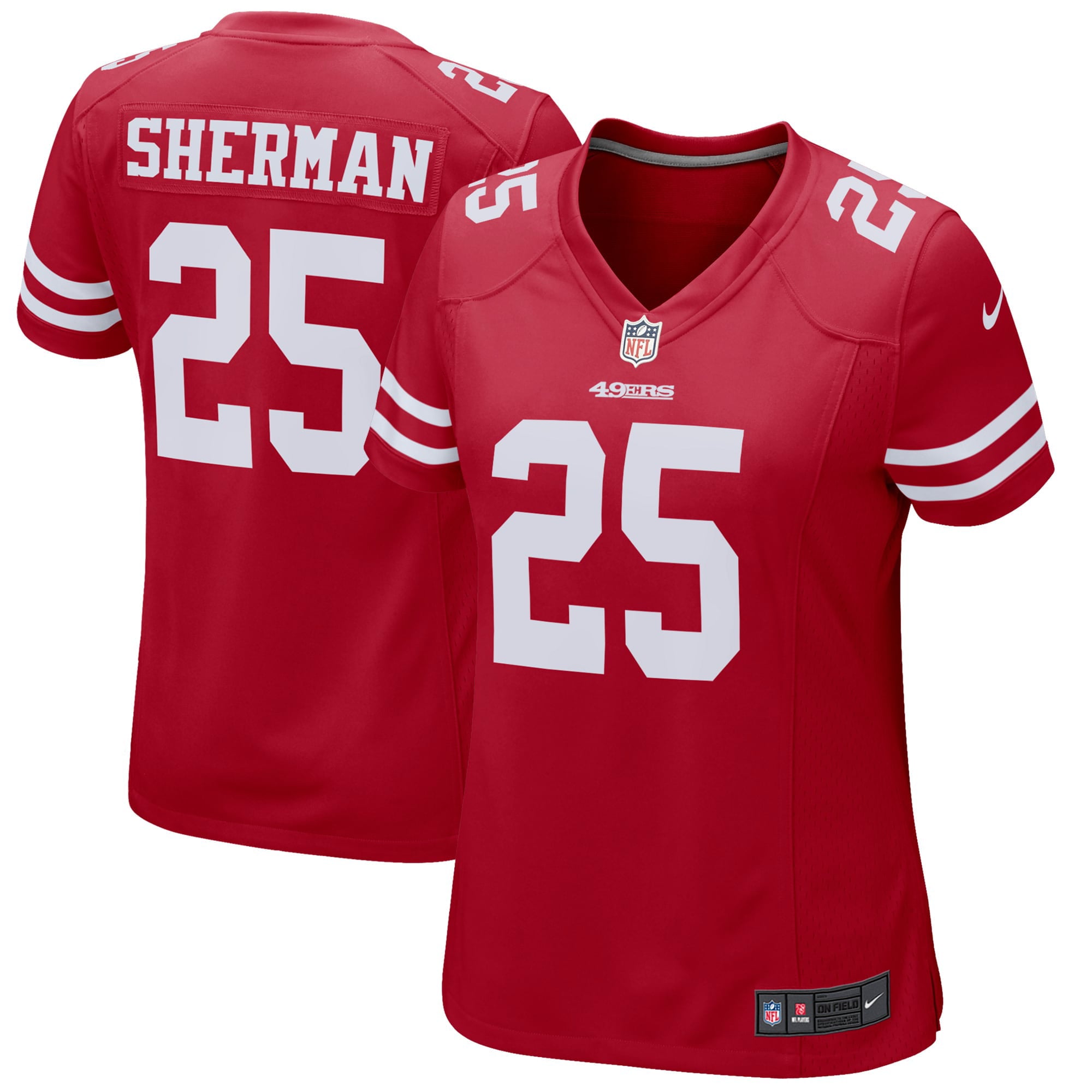 Women s Nike Richard Sherman Scarlet San Francisco 49ers Game Player Jersey