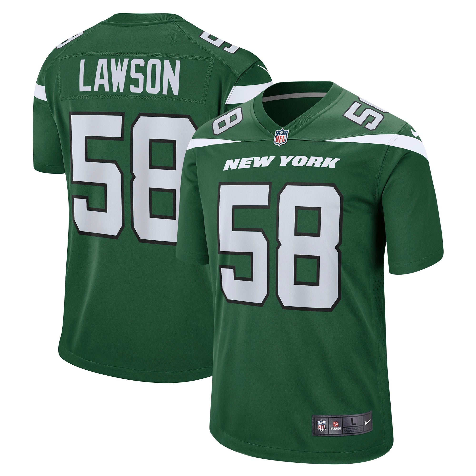 Carl Lawson New York Jets Nike Game Jersey   Gotham Green